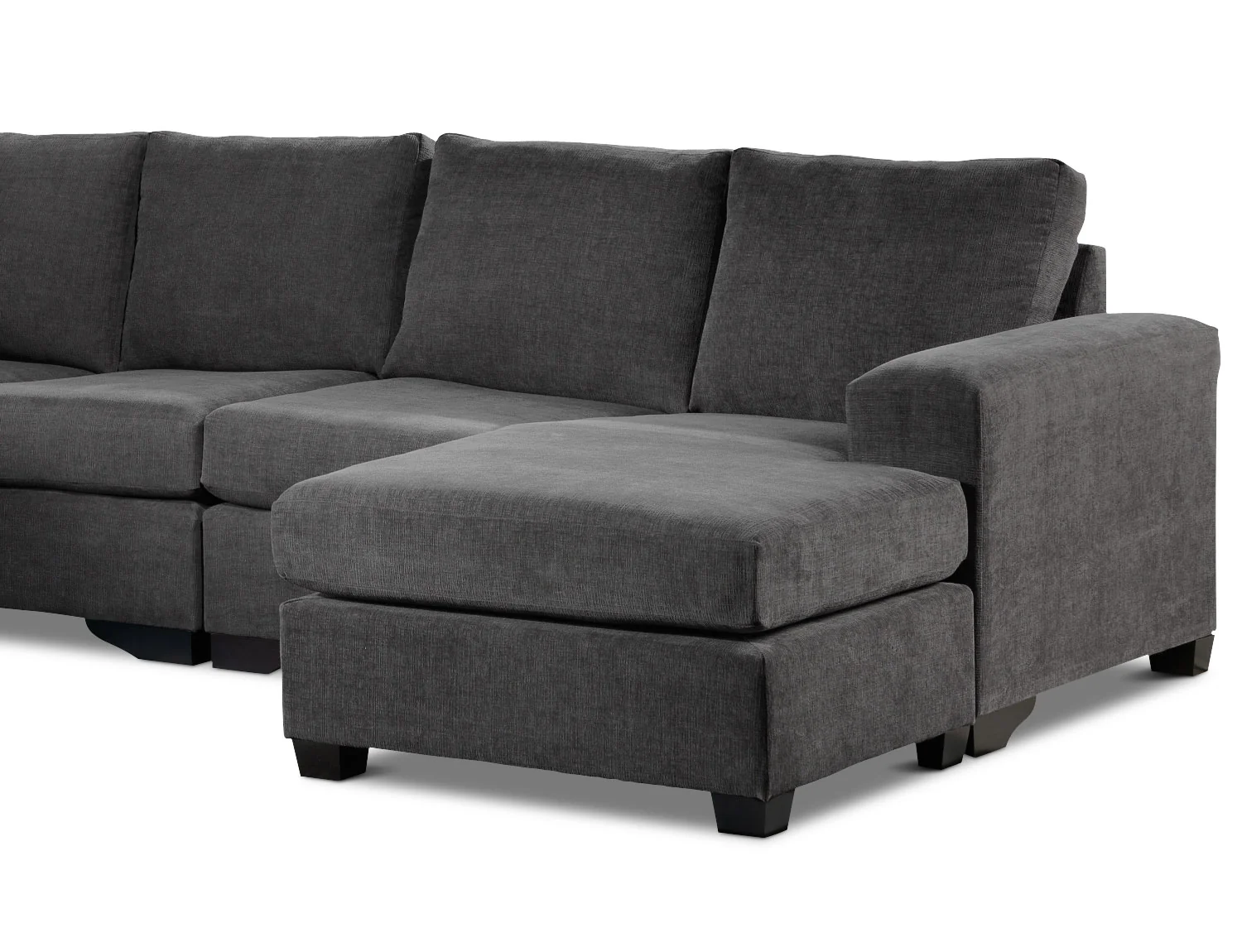 Danielle 3-Piece Sectional with Right-Facing Corner Wedge - Grey - Image 4