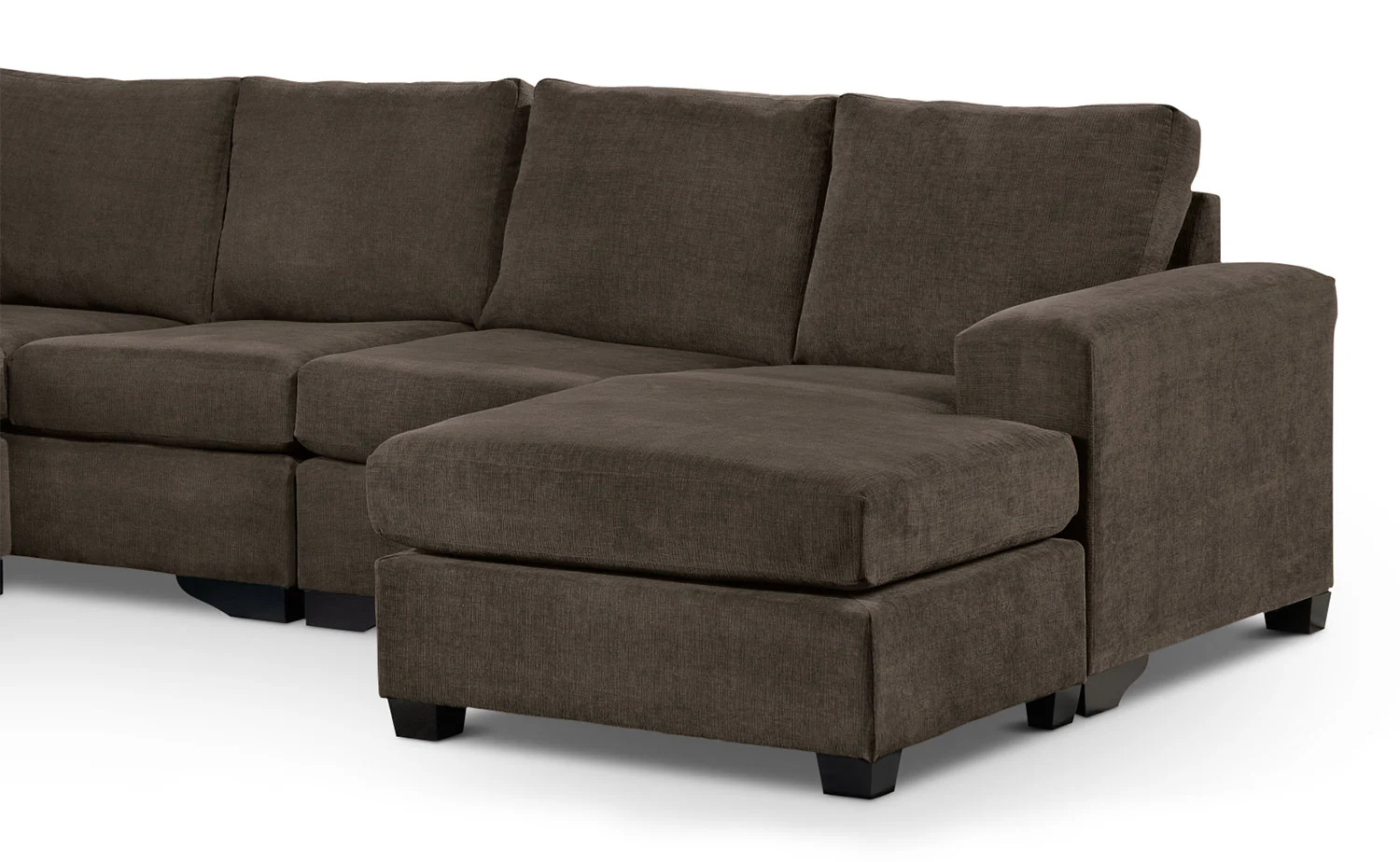 Danielle 3-Piece Sectional with Right-Facing Corner Wedge - Java - Image 4