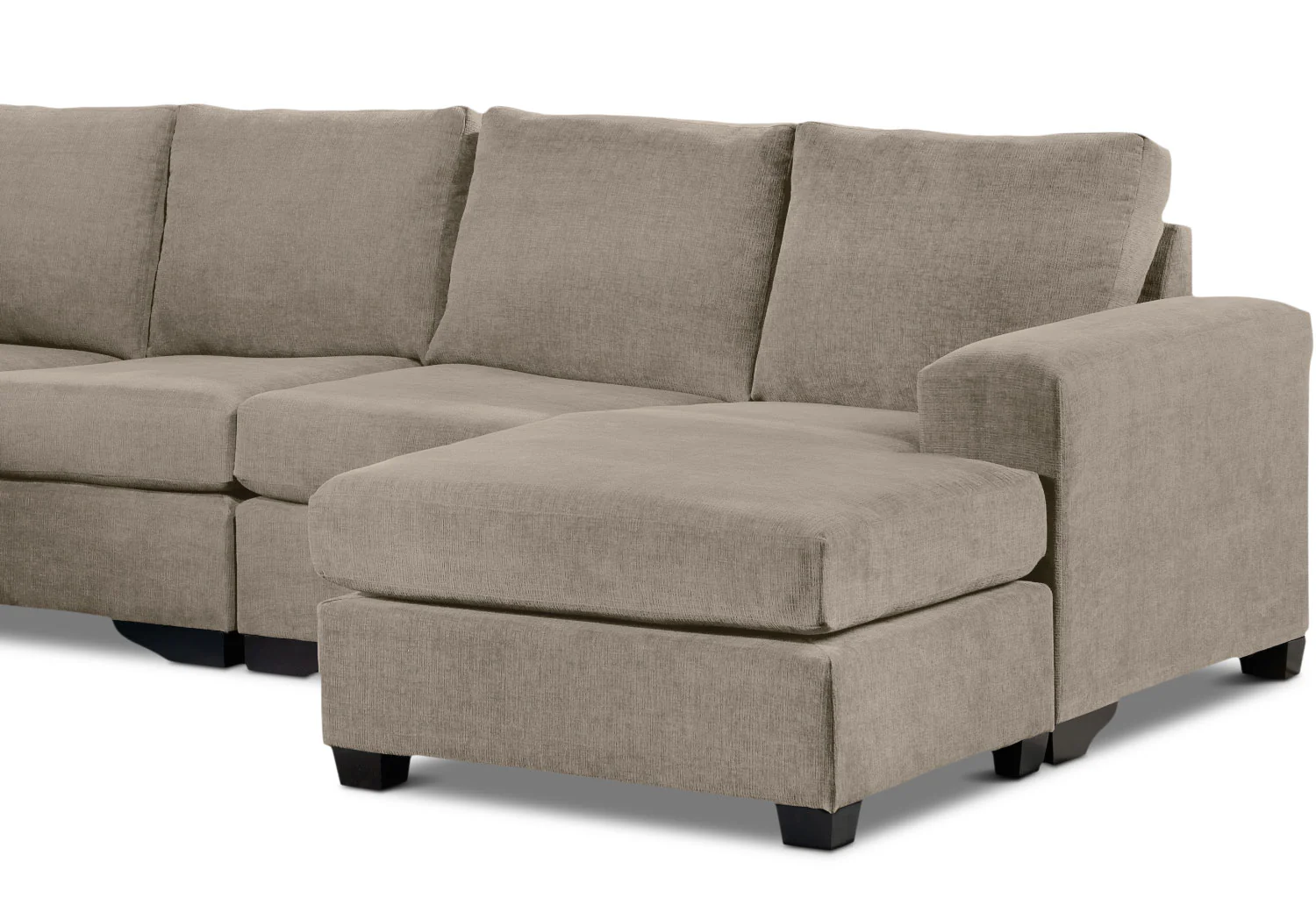 Danielle 3-Piece Sectional with Right-Facing Corner Wedge - Pewter - Image 4