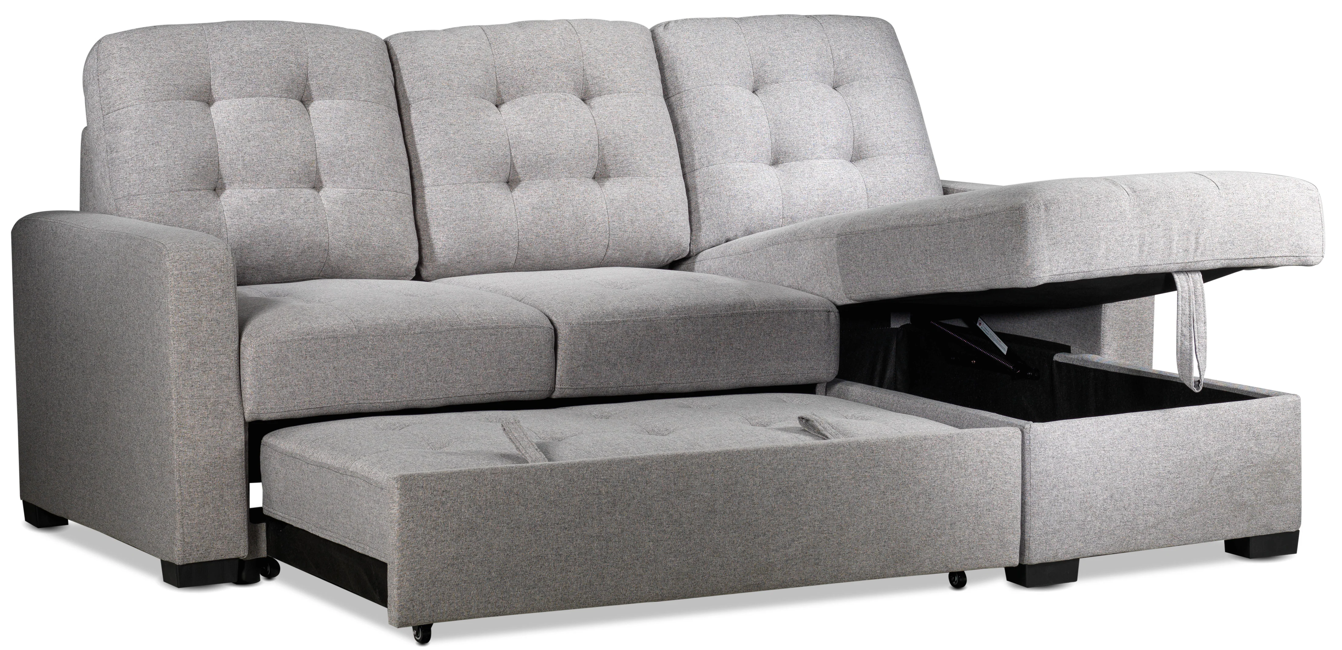 Dannery Pop-Up Sofa Bed - Light Grey - Image 4