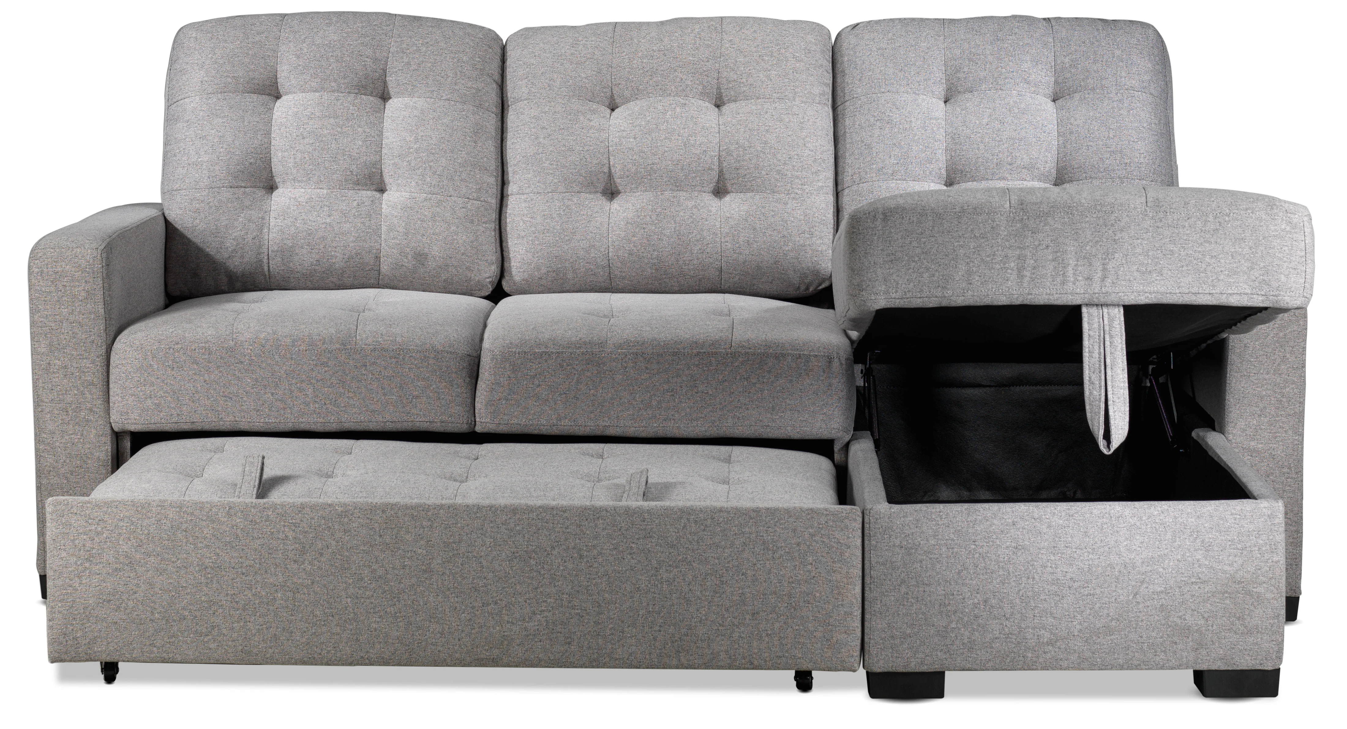 Dannery Pop-Up Sofa Bed - Light Grey - Image 7