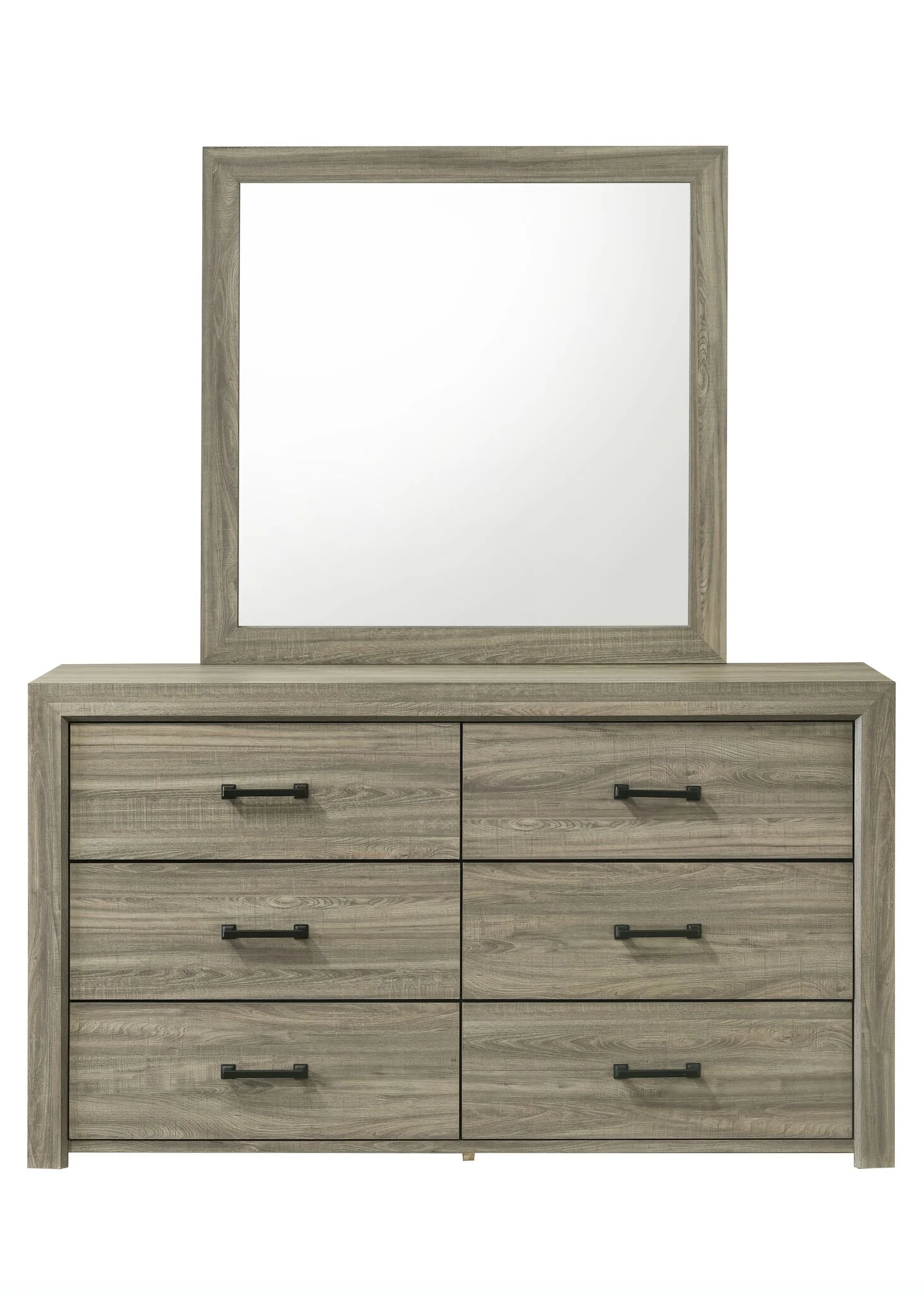 Dario 6-Drawer Dresser - Light Brown, Beige - Image 2