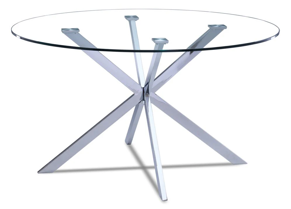 Darron 5 - Piece Round Glass Dining Table Set - White - Image 2