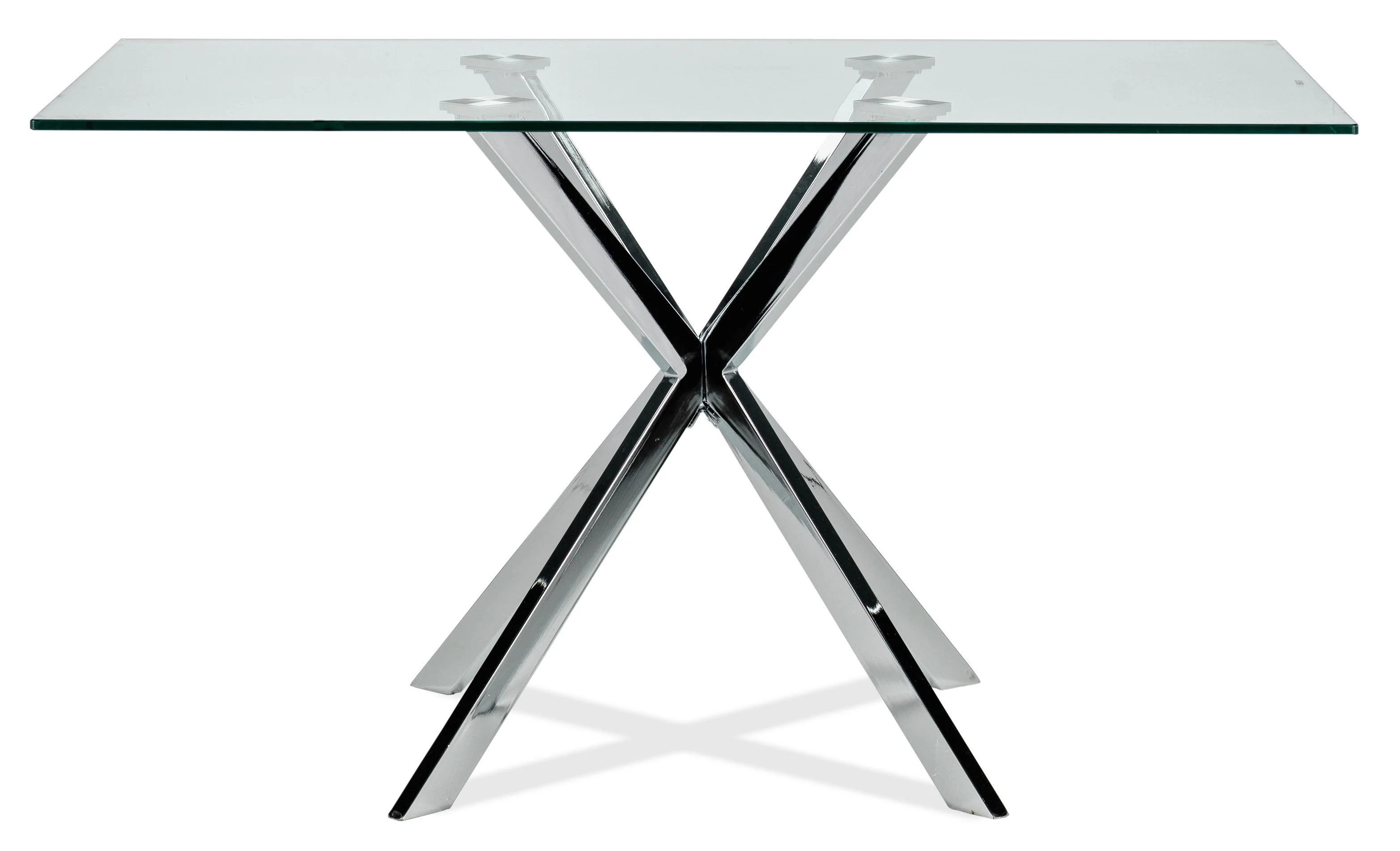 Darron Dining Table - Glass, Chrome - Image 2