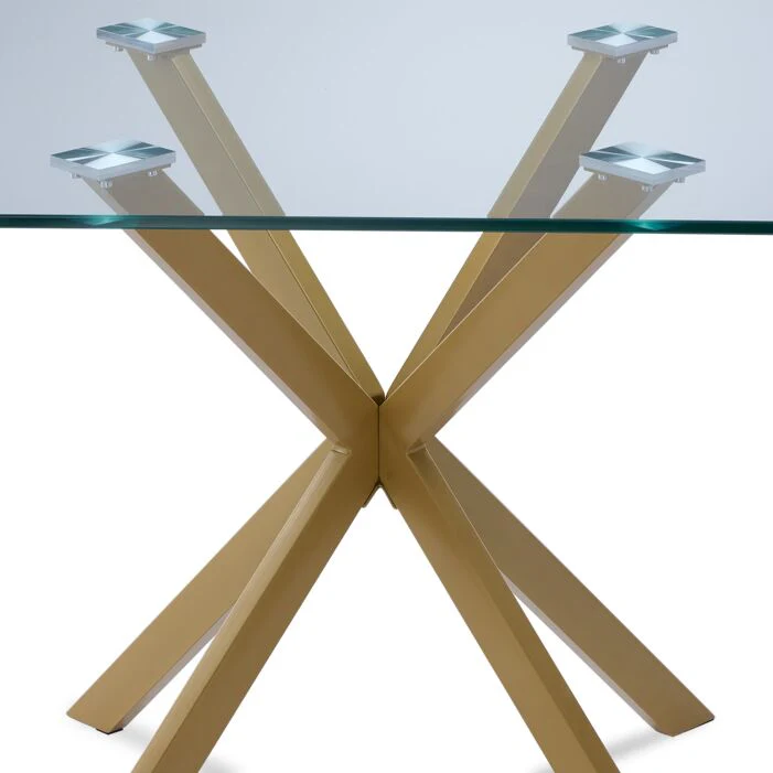 Darron Dining Table - Gold - Image 3