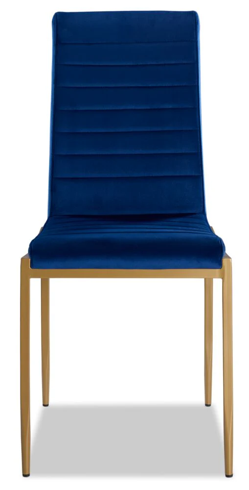 Darron Side Chair - Blue, Gold - Image 2