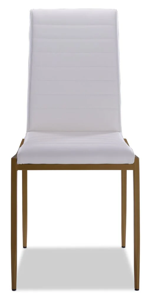 Darron Side Chair - White, Gold - Image 2