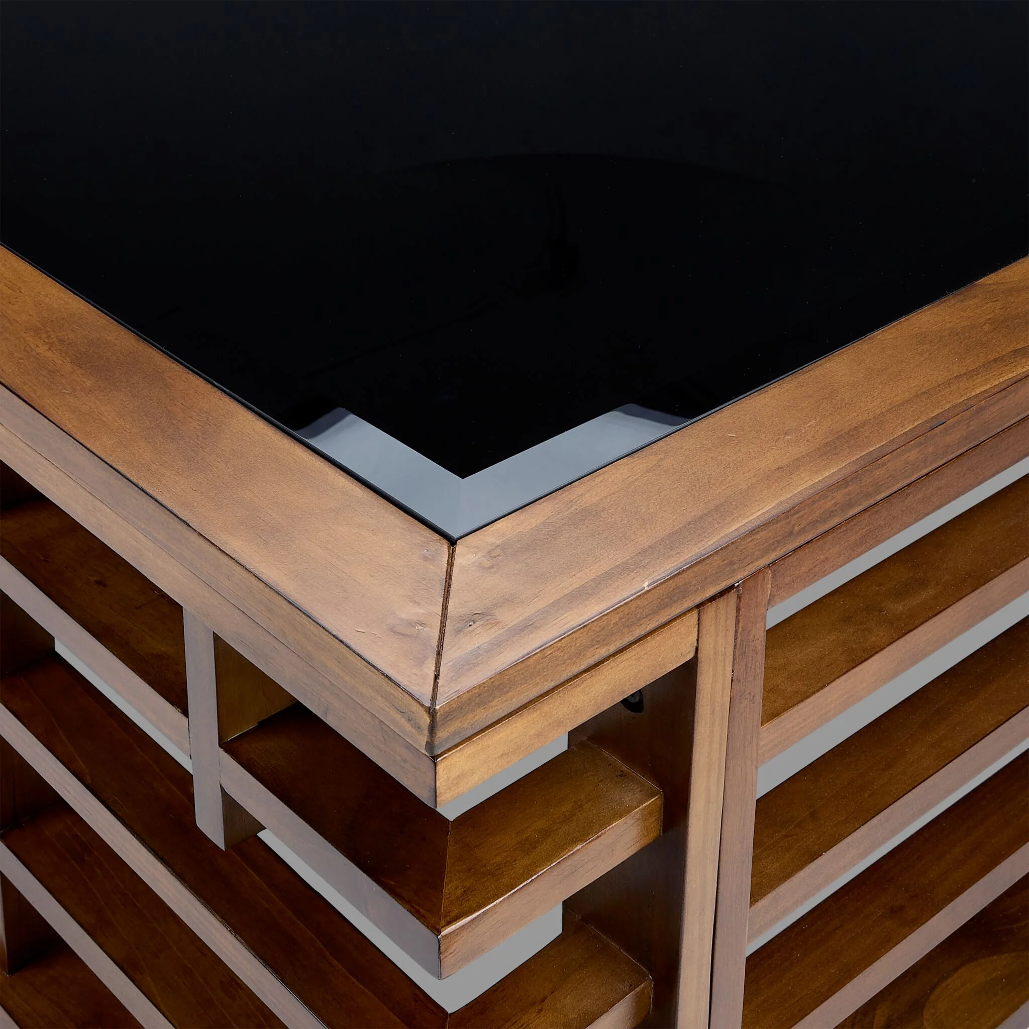 Darwin 42" Coffee Table -Glass, Espresso - Image 3