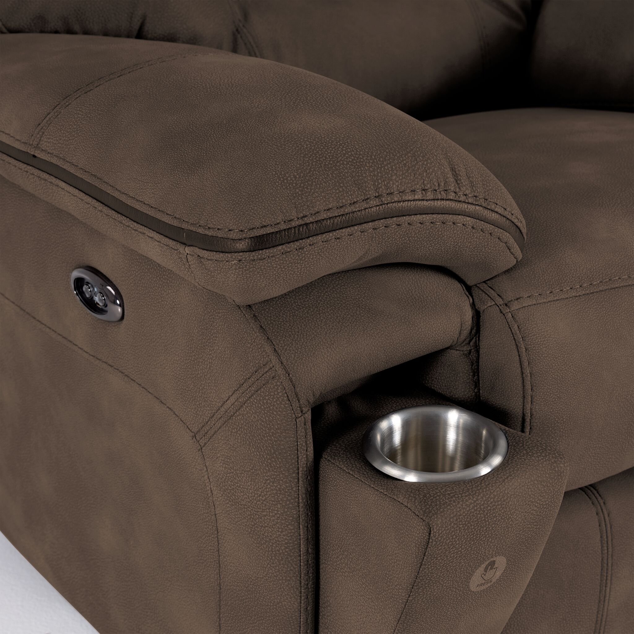 Dawson Power Reclining Chair - Brown - Image 5