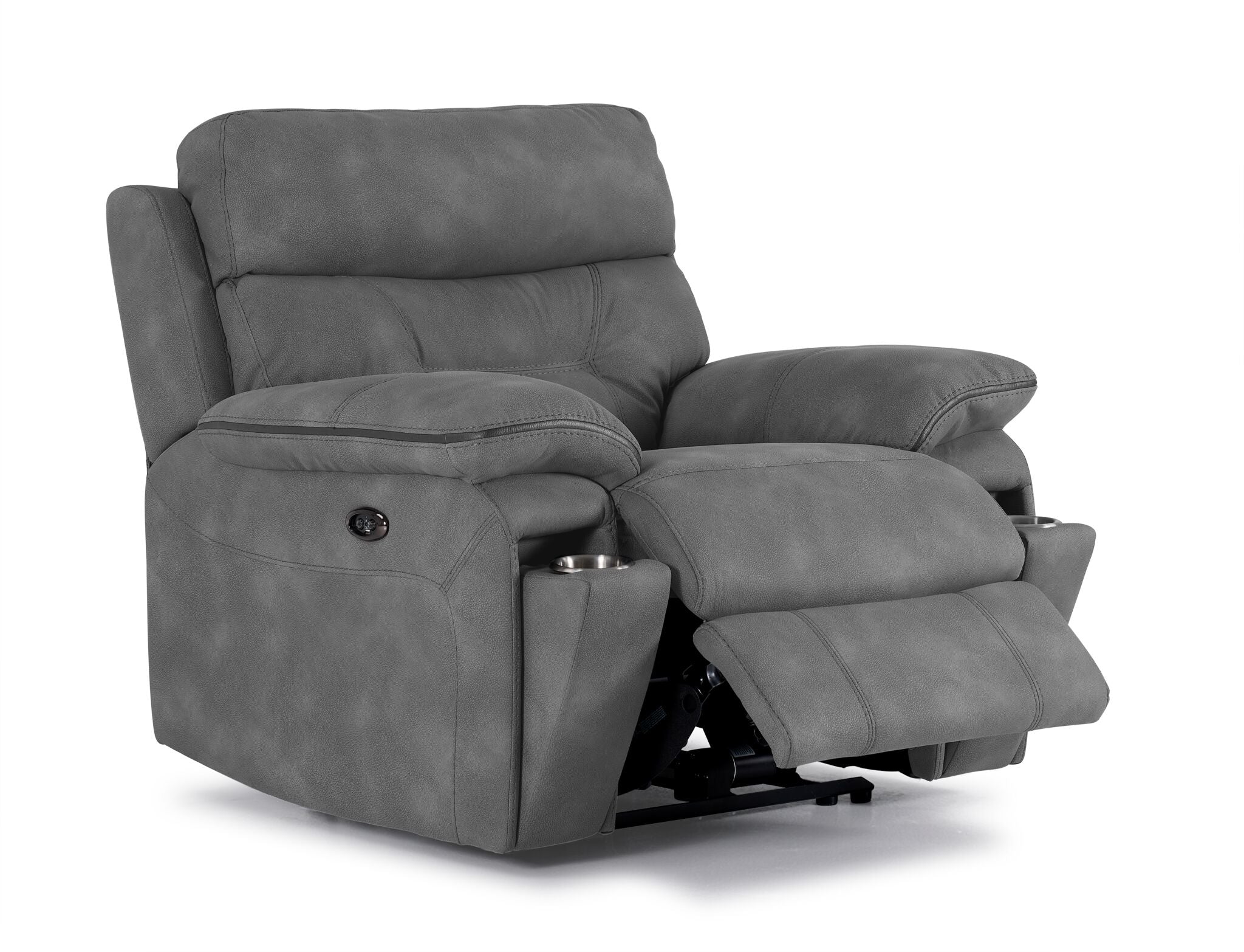 Dawson Power Reclining Chair - Silver Grey - Image 3