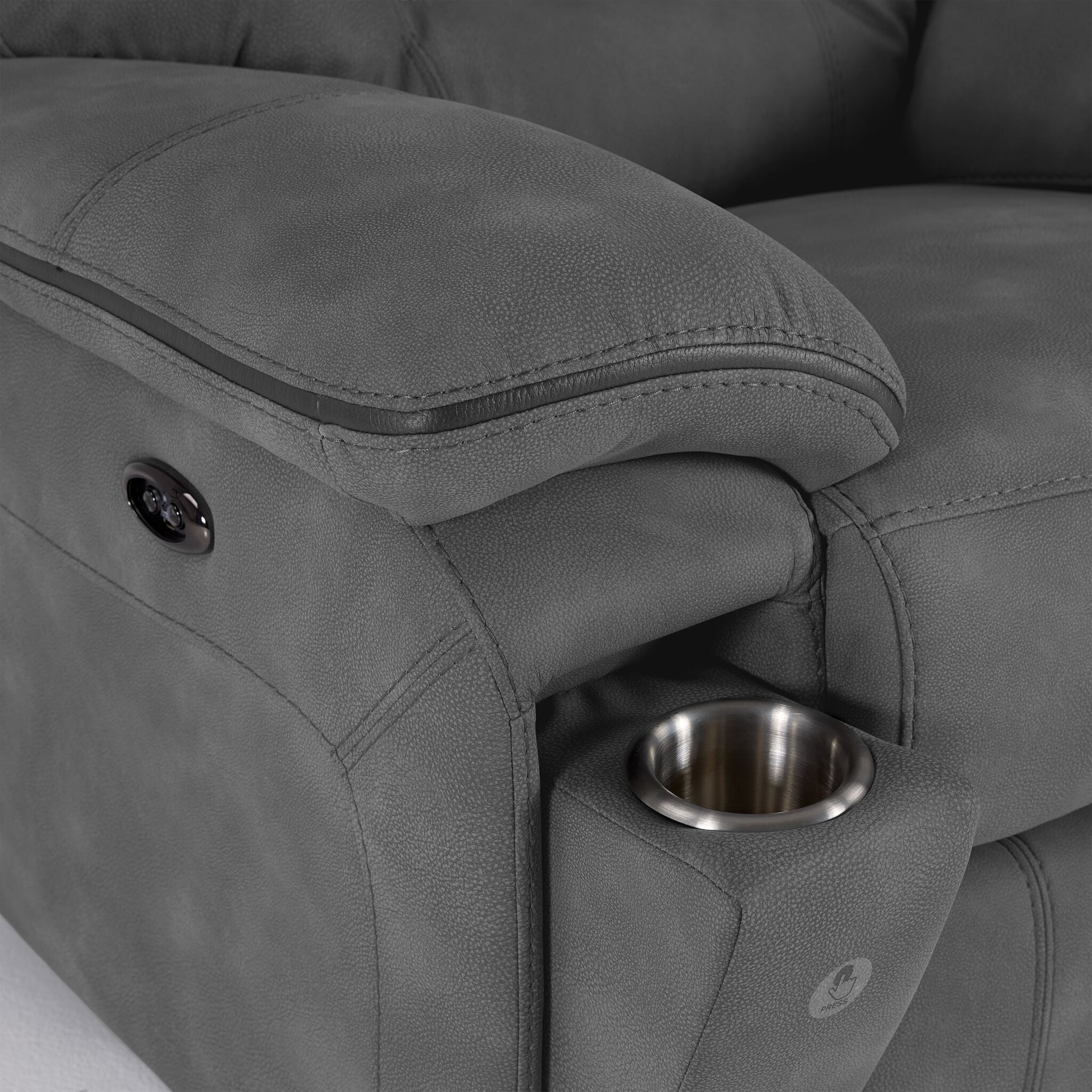 Dawson Power Reclining Chair - Silver Grey - Image 5