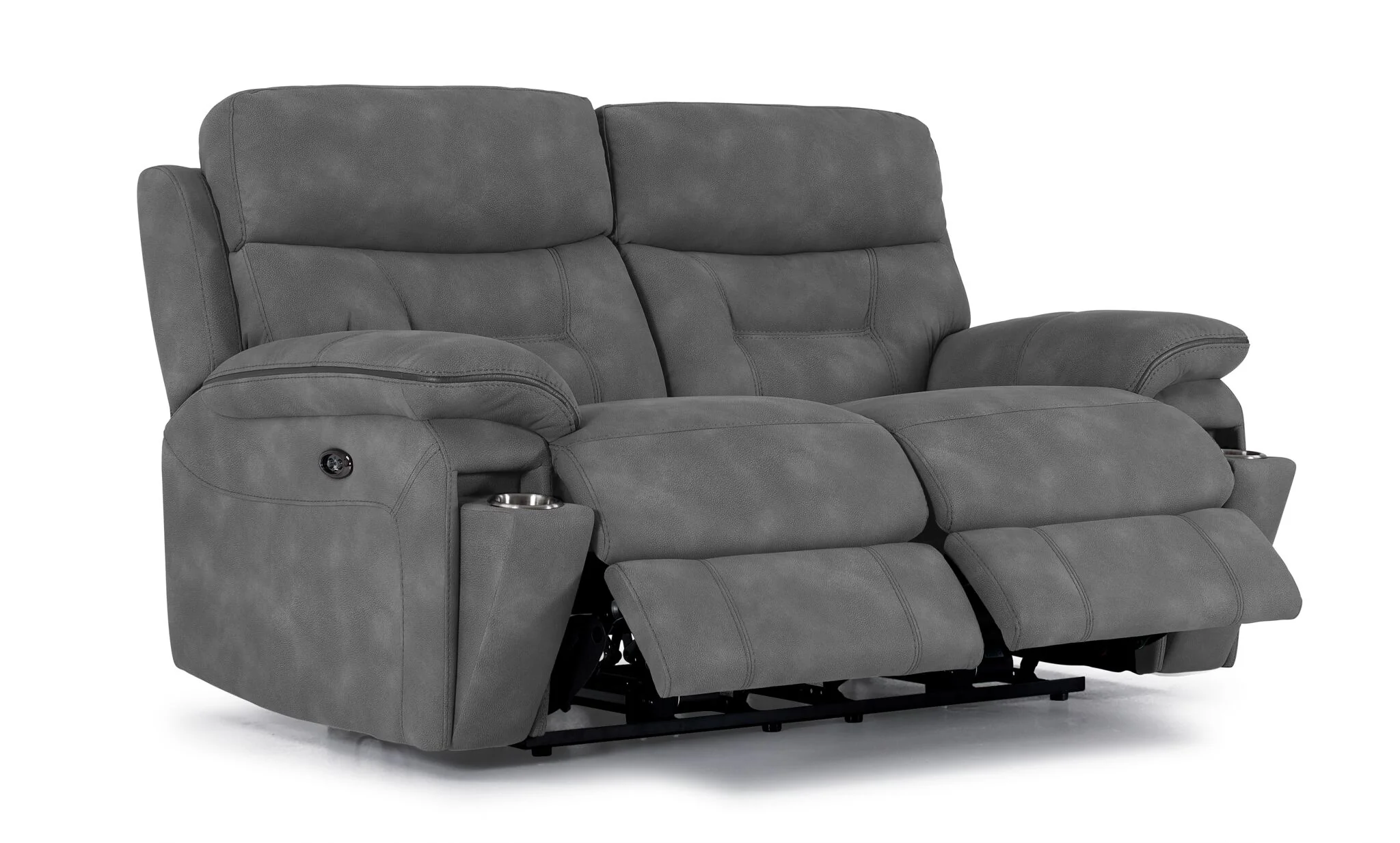 Dawson Power Reclining Loveseat - Silver Grey - Image 3