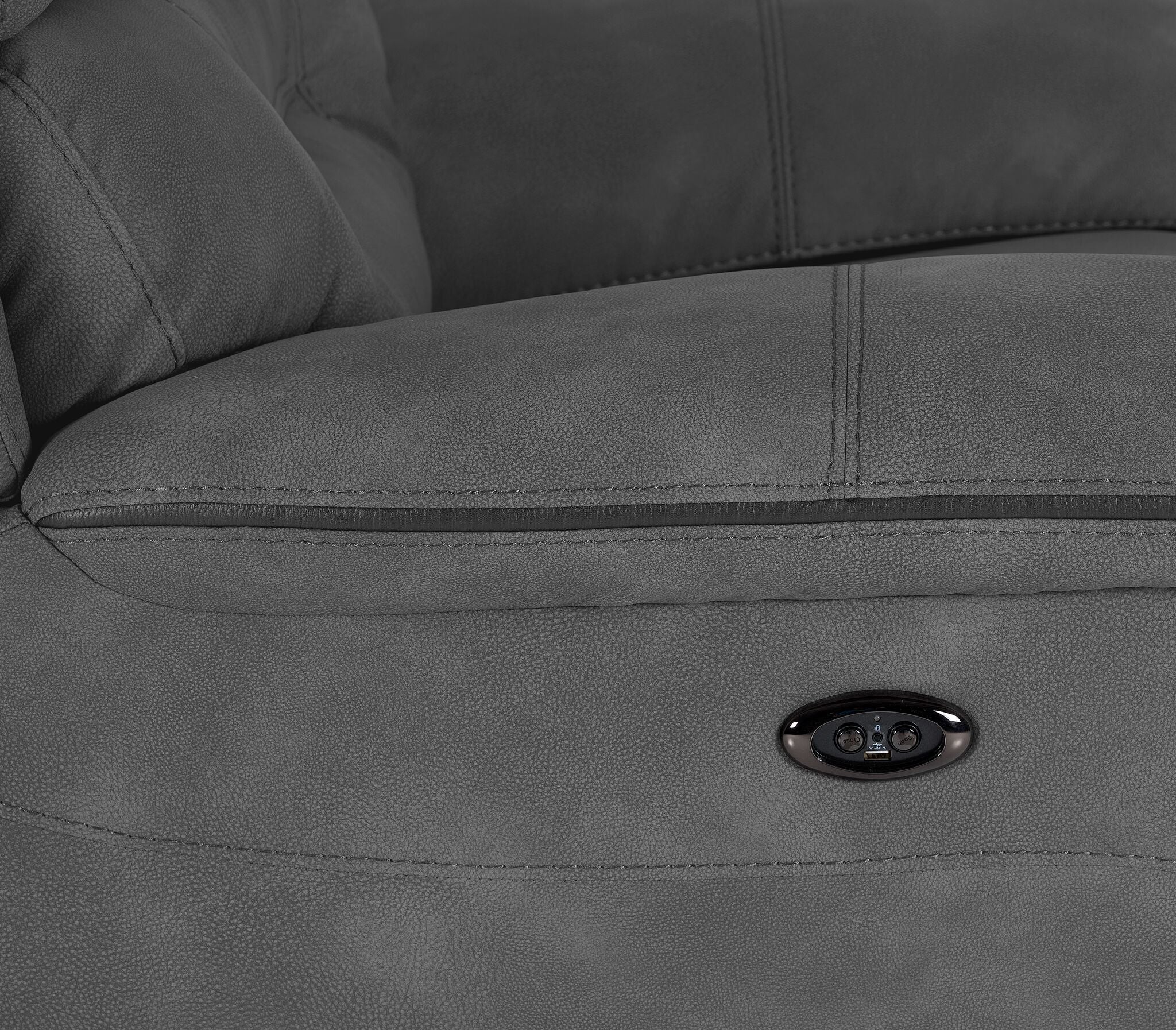 Dawson Power Reclining Loveseat - Silver Grey - Image 6