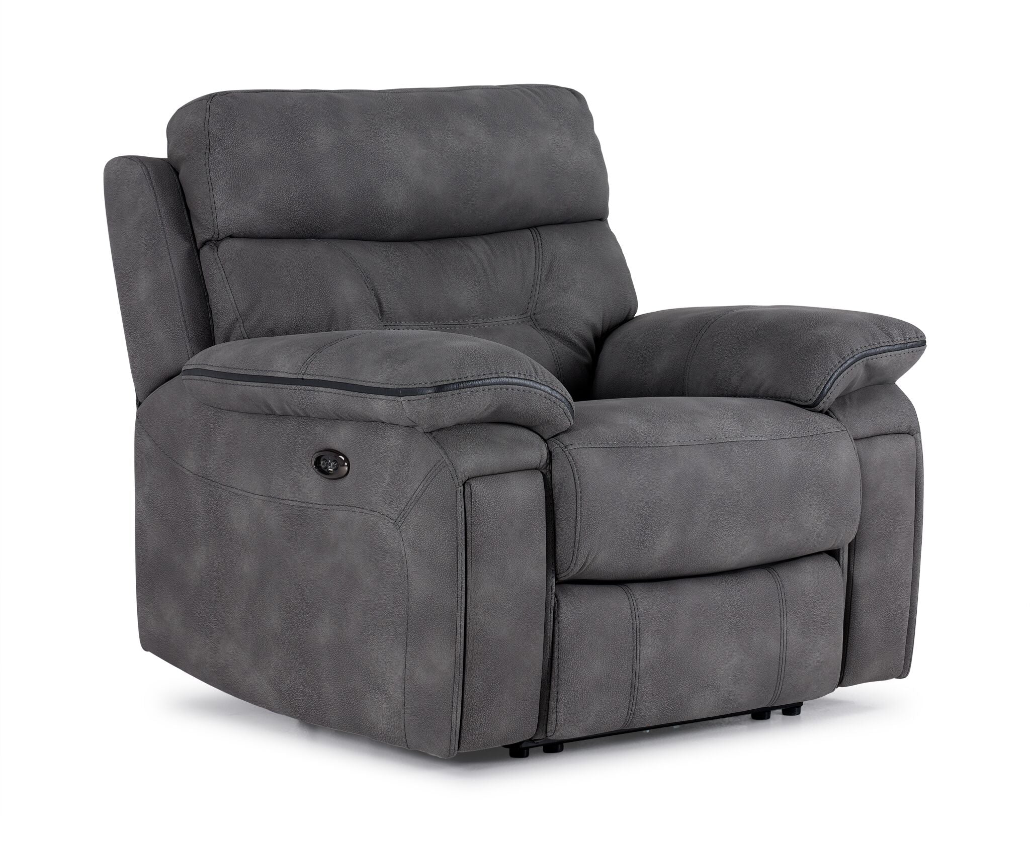 Dawson Power Reclining Sofa, Loveseat and Chair Set - Graphite - Image 4