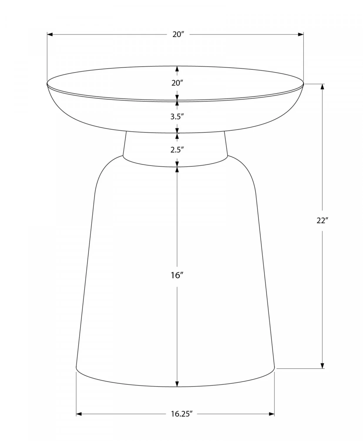 Daxi Side Table - Chrome - Image 3