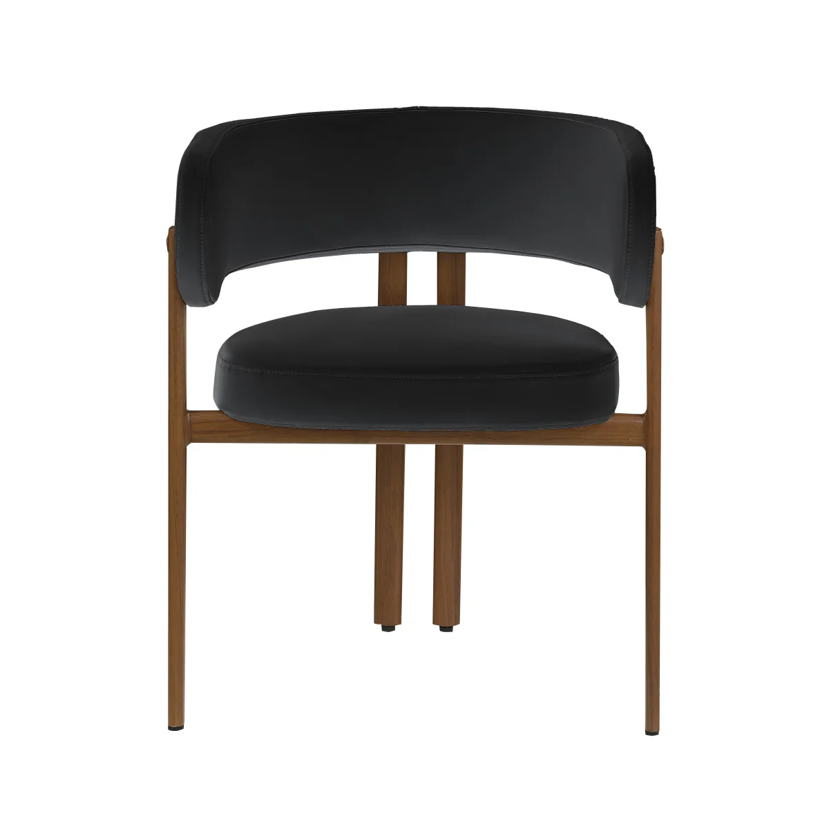 Rhett Dining Chair - Black/Walnut - Set of Two - Image 4