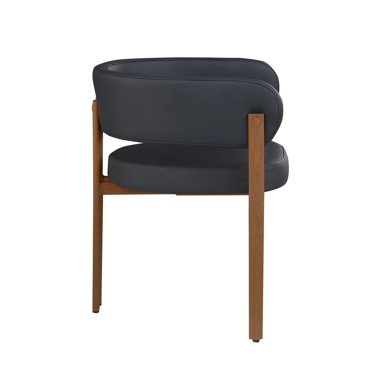 Rhett Dining Chair - Black/Walnut - Set of Two - Image 6