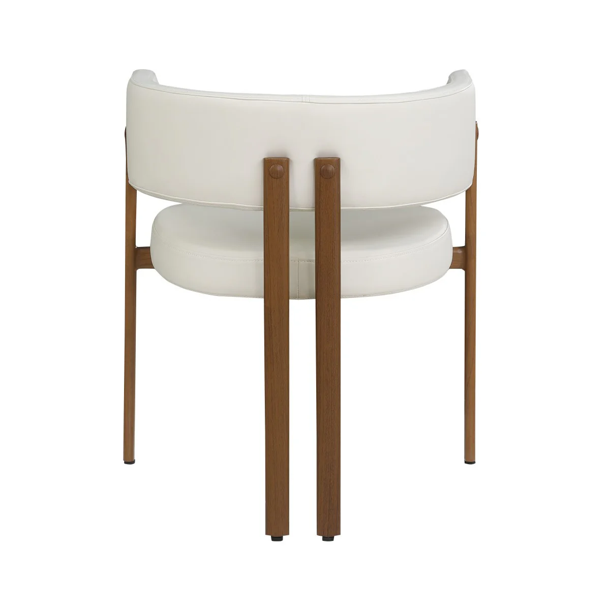 Rhett Dining Chair - Cream/Walnut - Set of Two - Image 5
