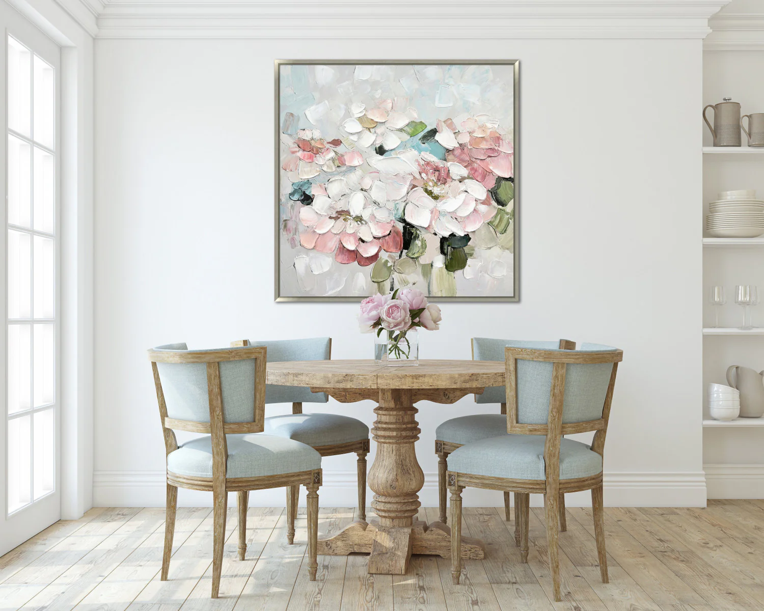 Delicate Boldness Wall Art - White/Pink - 36 X 36 - Image 2