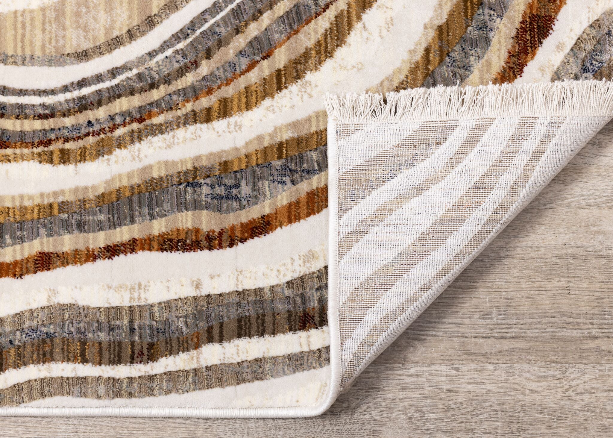Desert Wave 5'3" x 7'10" Curvy Waves Area Rug - Beige - Image 5