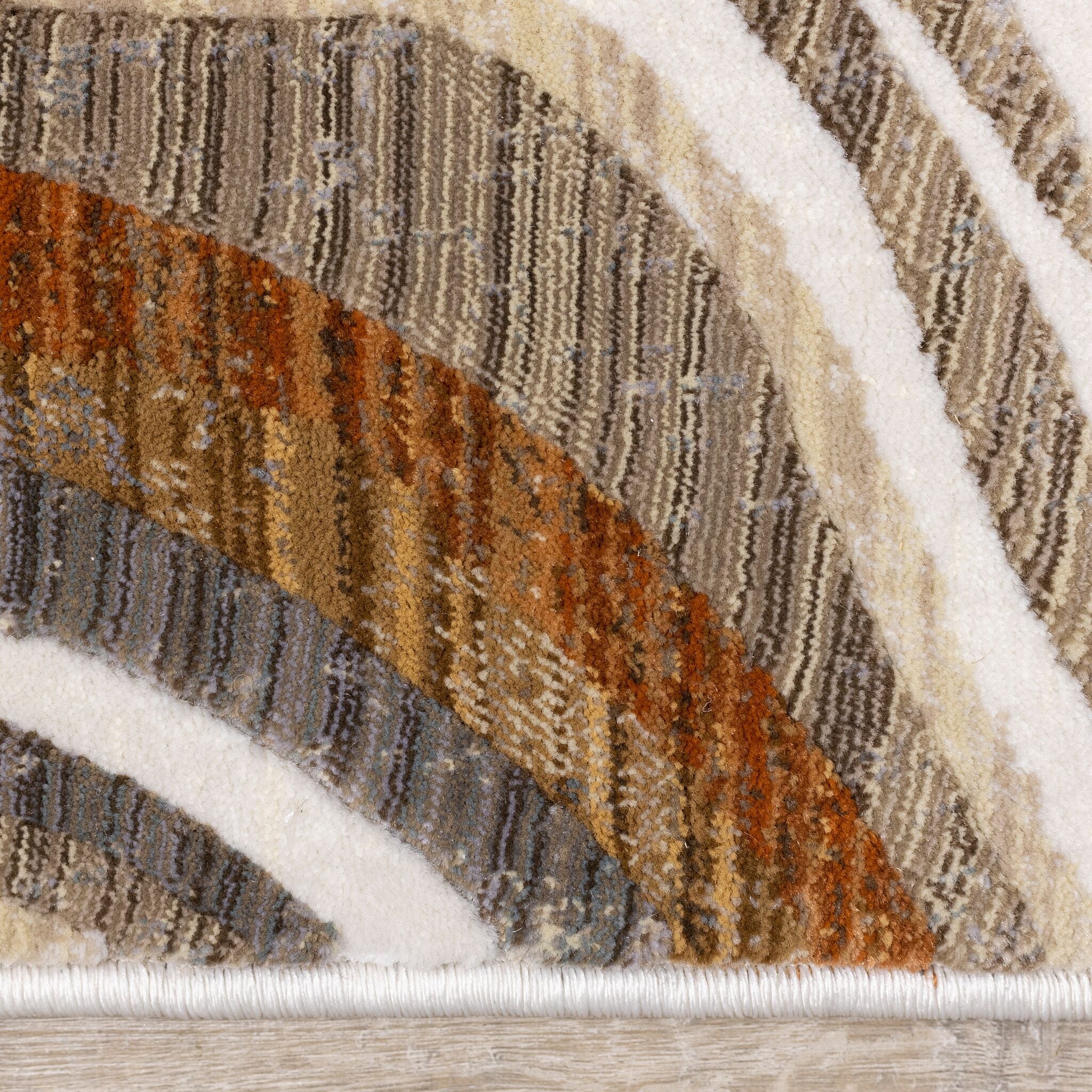 Desert Wave 5'3" x 7'10" Curvy Waves Area Rug - Beige - Image 8