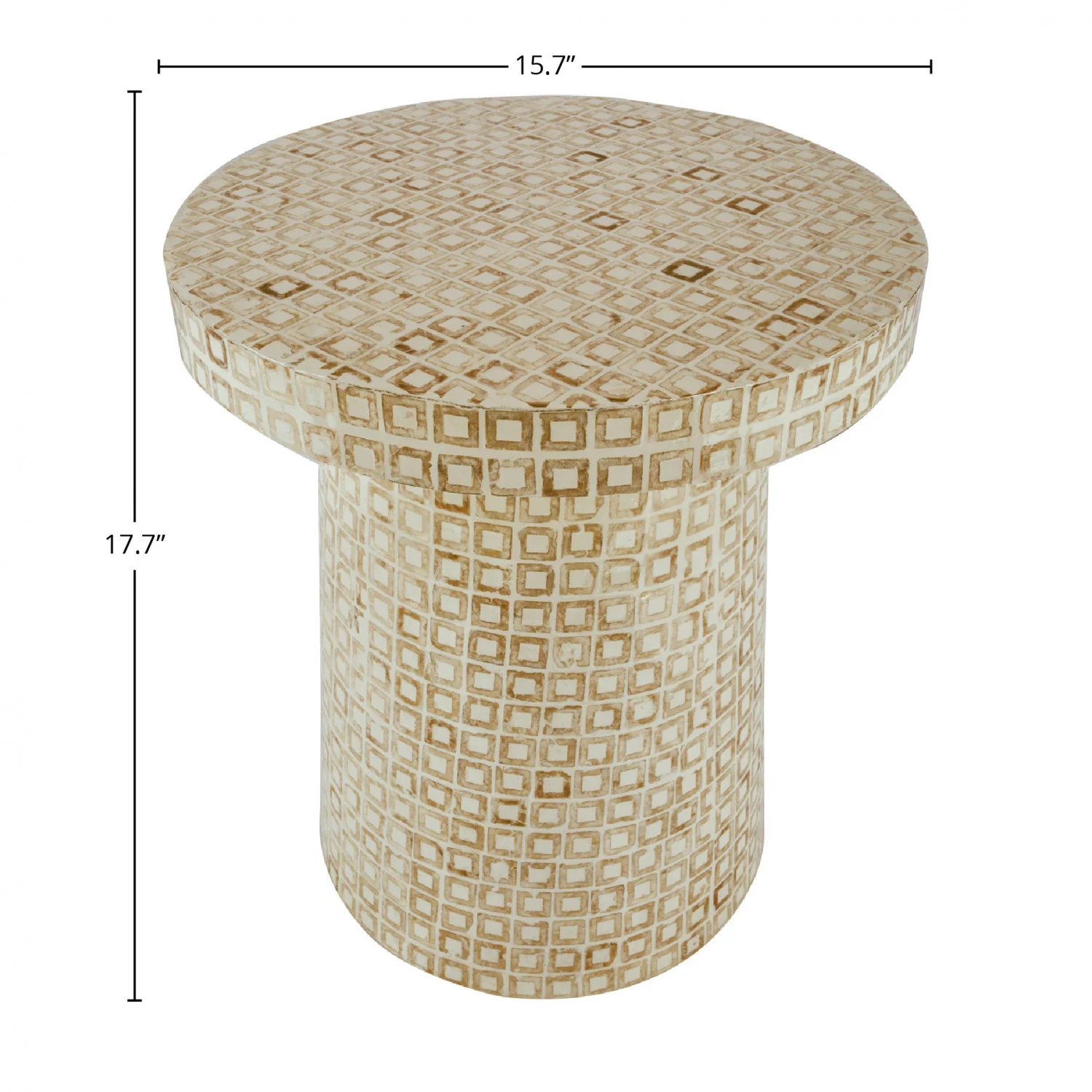 Destiny Side Table - White/Gold - Image 2