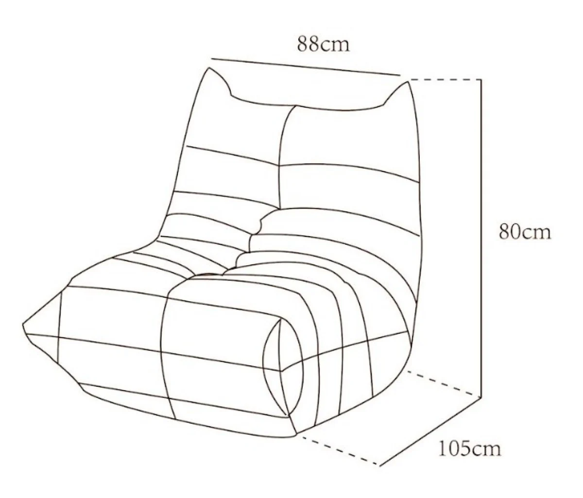 Dontae All-Foam Armless Chair - Beige - Image 7