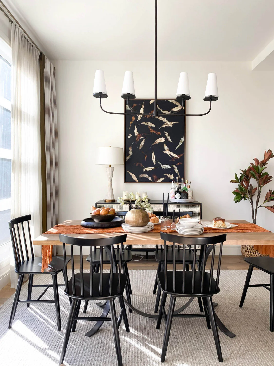 Dorsen Dining Chair - Black - Set of Two - Image 5