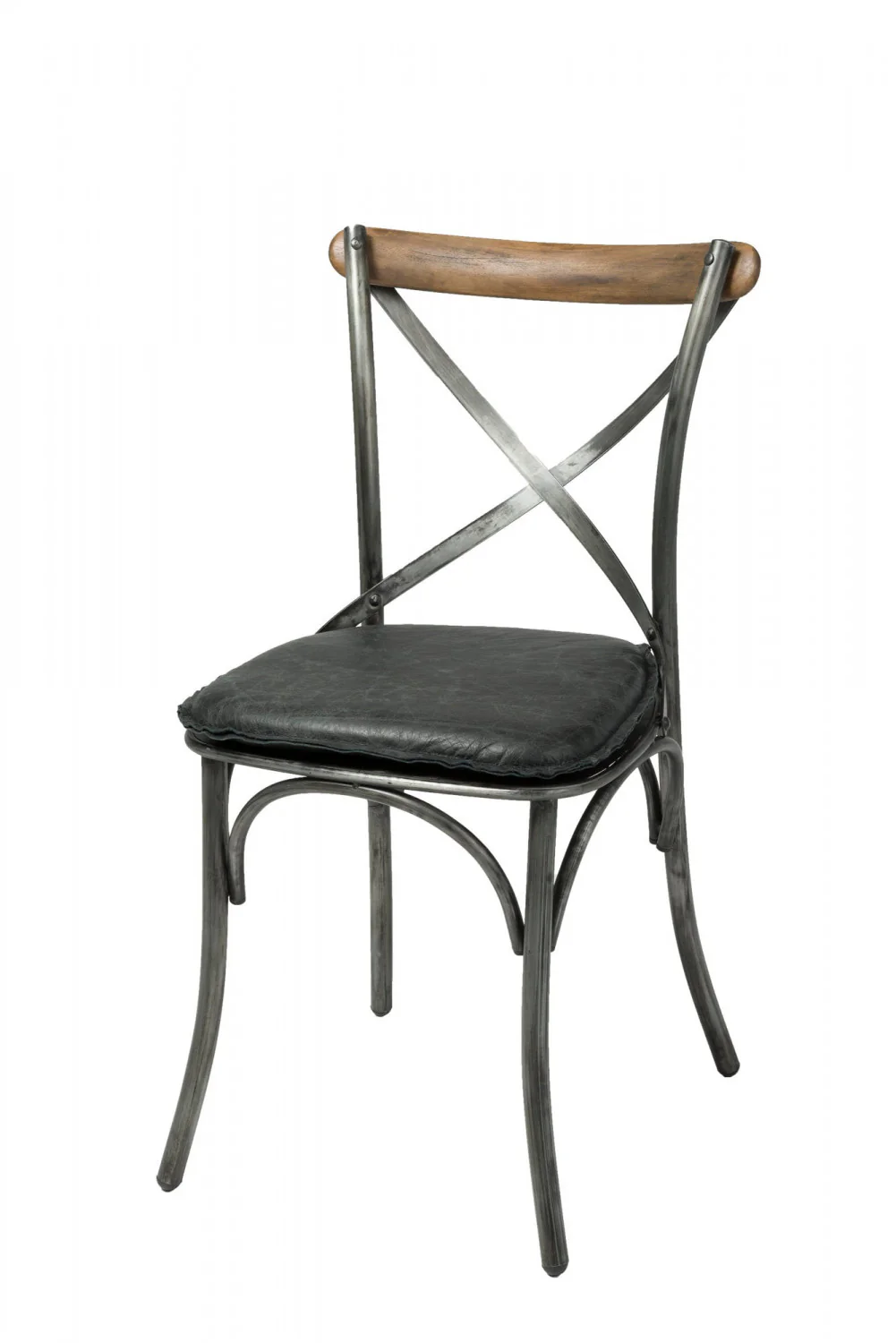 Dovren Leather Cushion Seat - Antique Black - Image 2