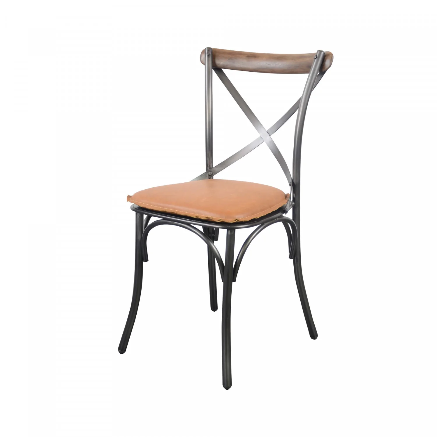 Dovren Leather Cushion Seat - Cognac - Image 2