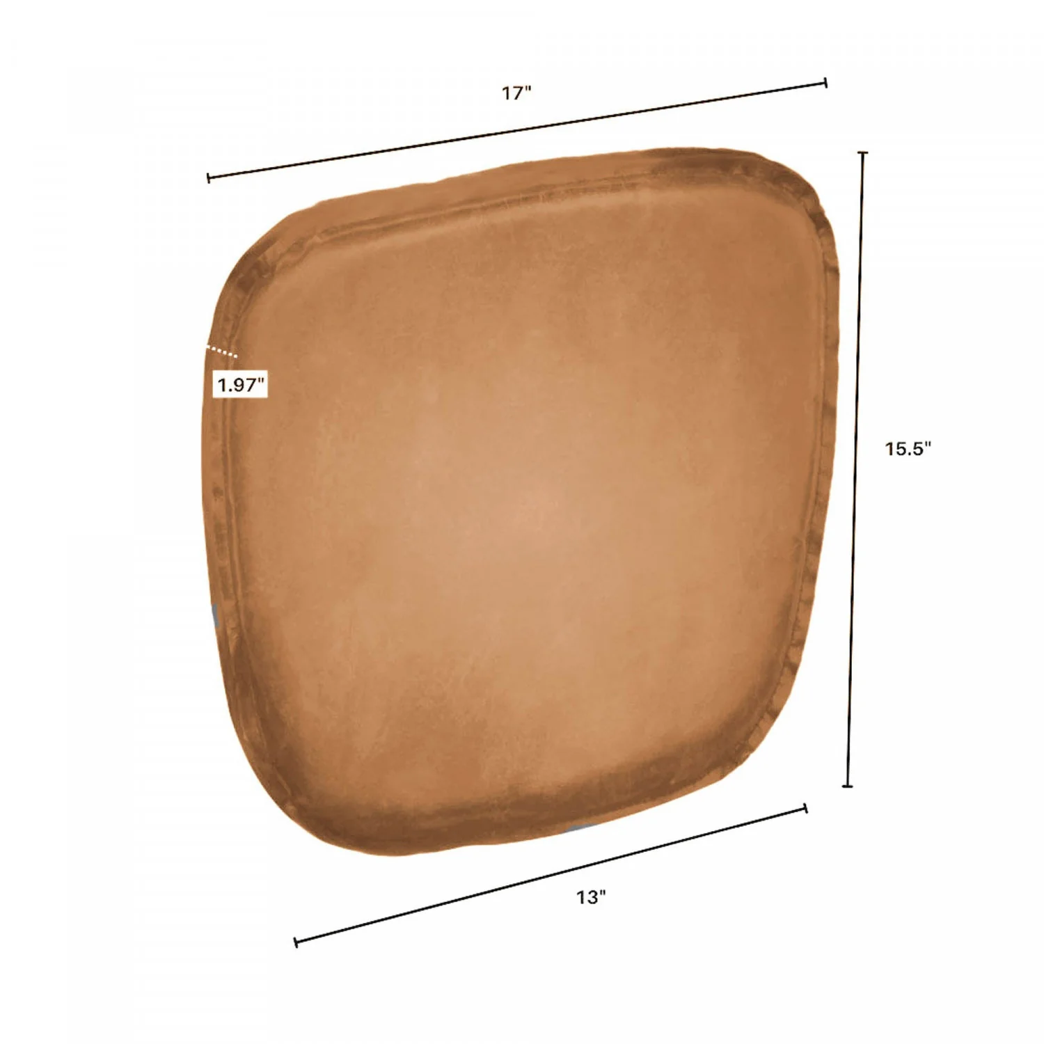 Dovren Leather Cushion Seat - Cognac - Image 4