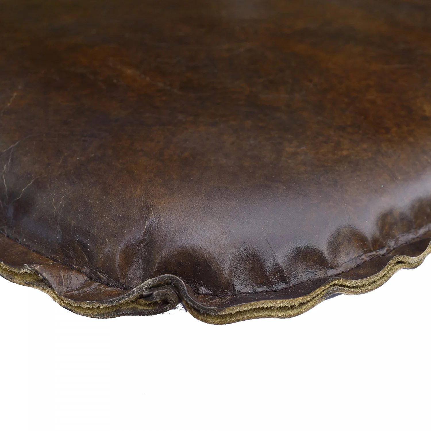 Dovren Leather Cushion Seat - Vintage Brown - Image 3