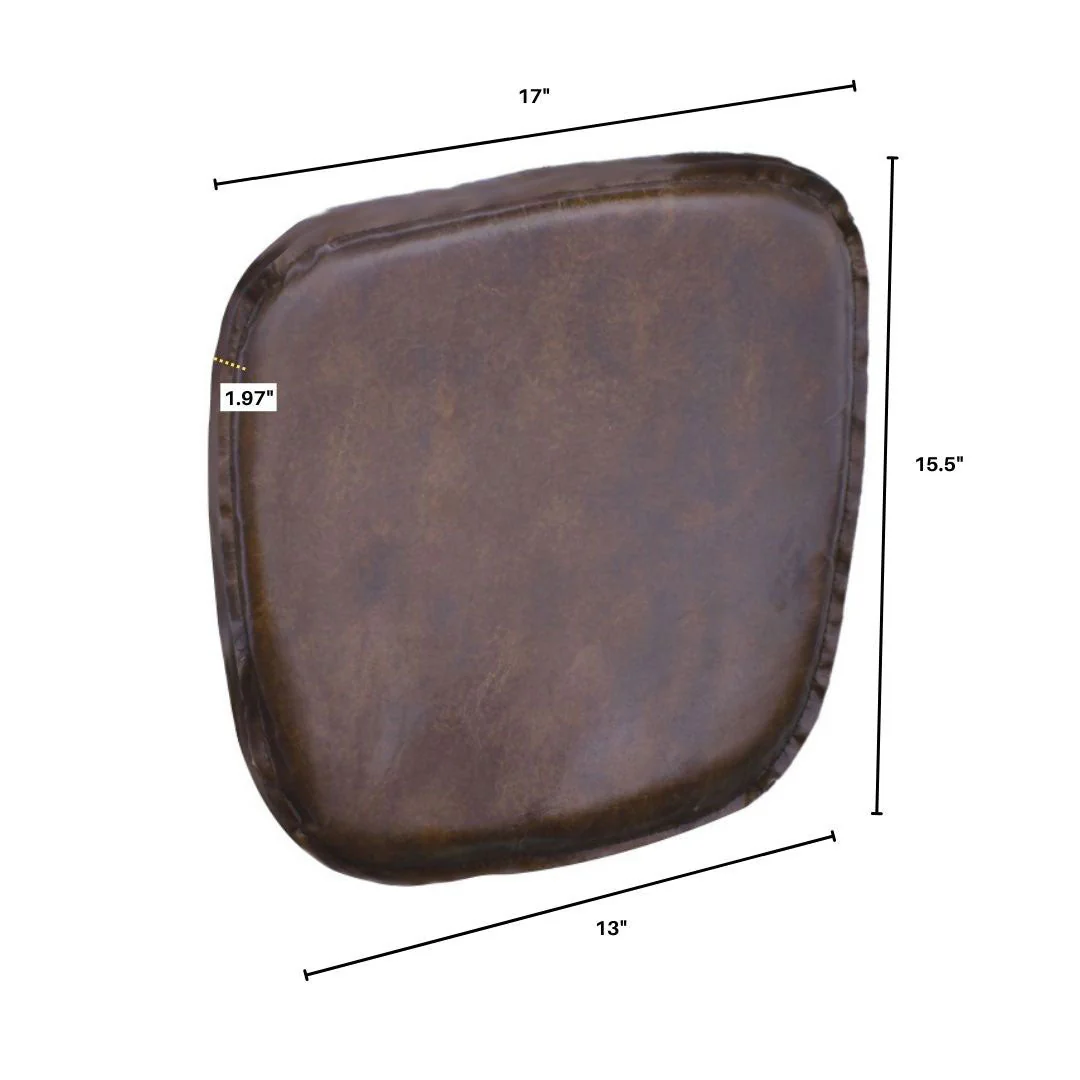 Dovren Leather Cushion Seat - Vintage Brown - Image 5