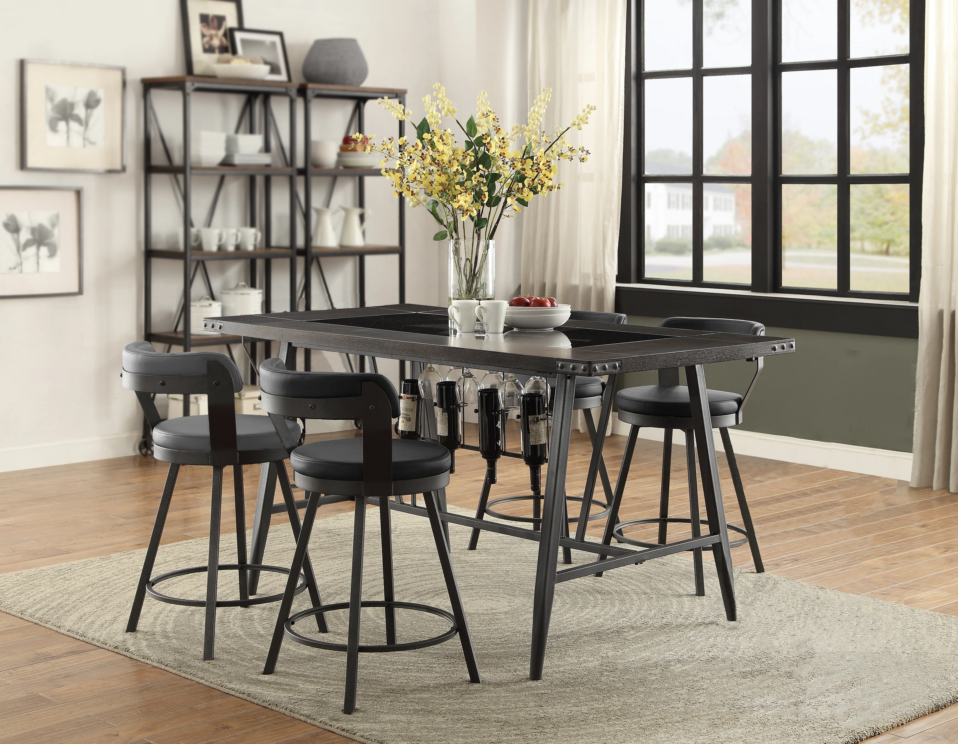 Drai Counter Height Stool - Black - Image 2
