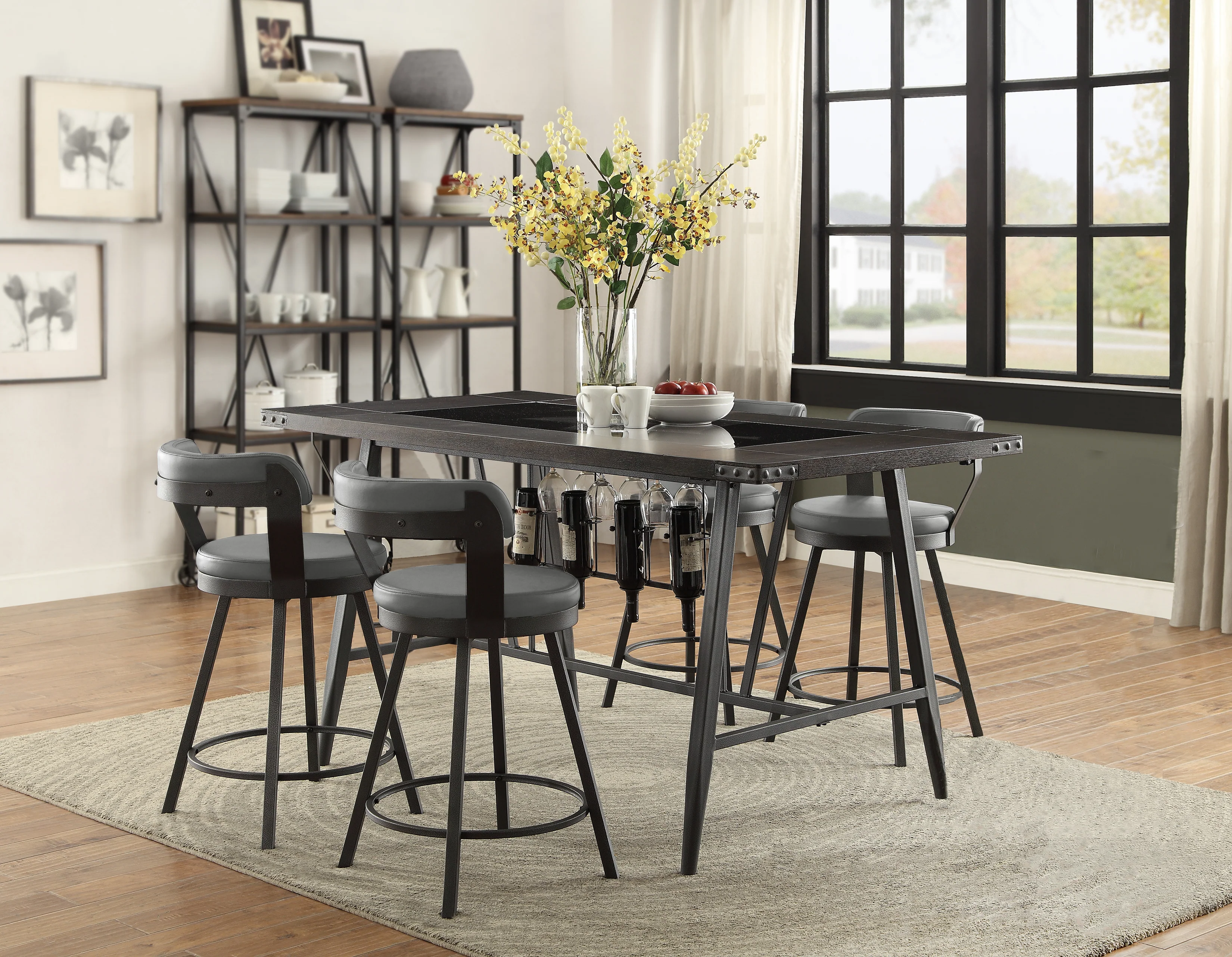 Drai Counter Height Stool - Grey - Image 3