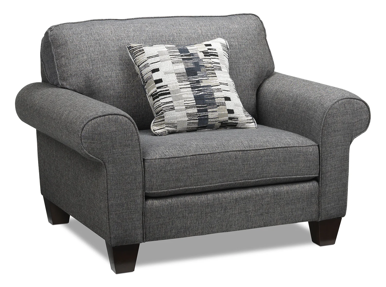 Drake 2 Pc. Living Room Package w/ Chair - Grey - Image 3