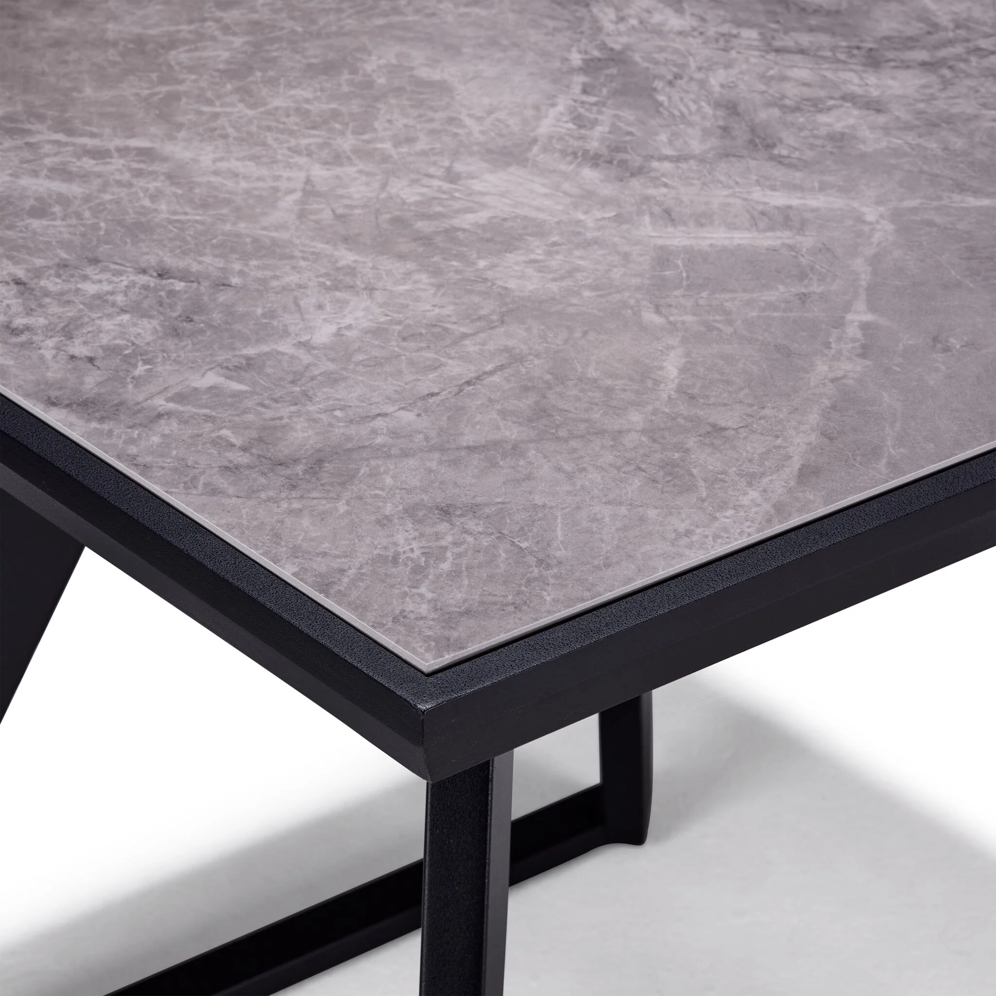 Drake 43.5" Coffee Table- Black, Grey - Image 3