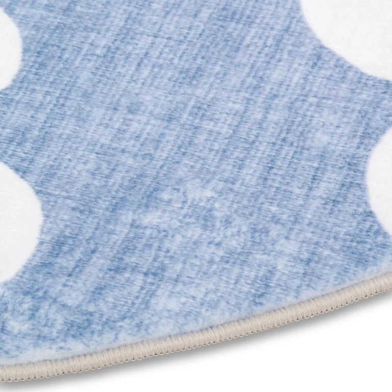 Dreamland Cloud Rug - 4ft Round - White - Image 3