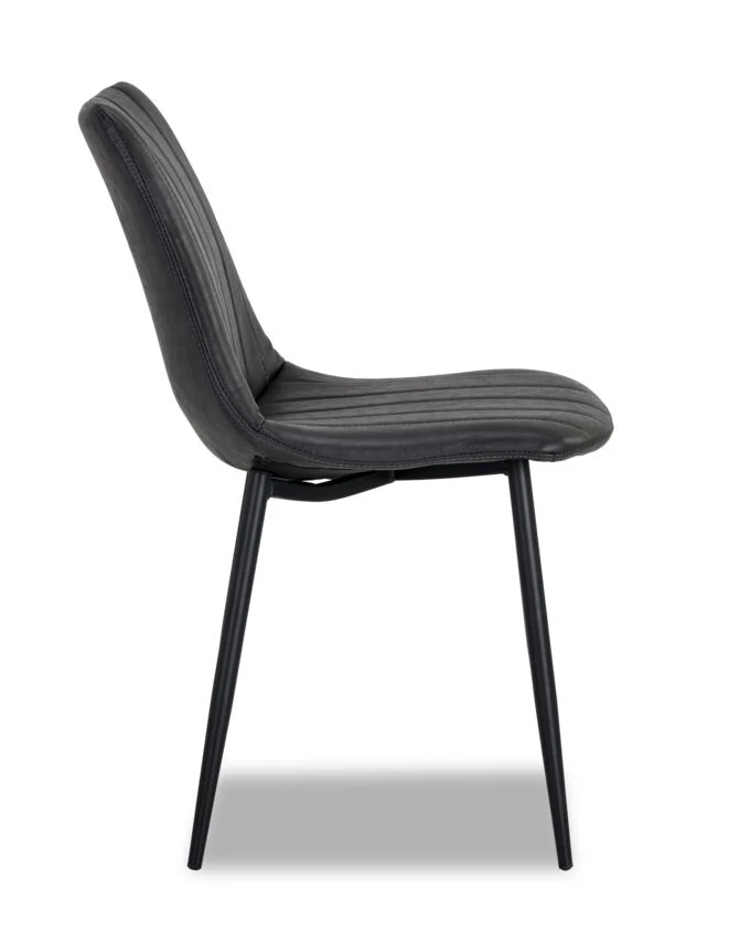 Drew Side Chair - Black, Bravo Portabella - Image 2