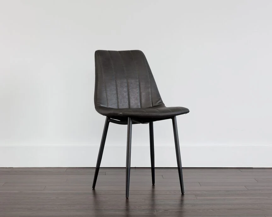 Drew Side Chair - Black, Bravo Portabella - Image 3