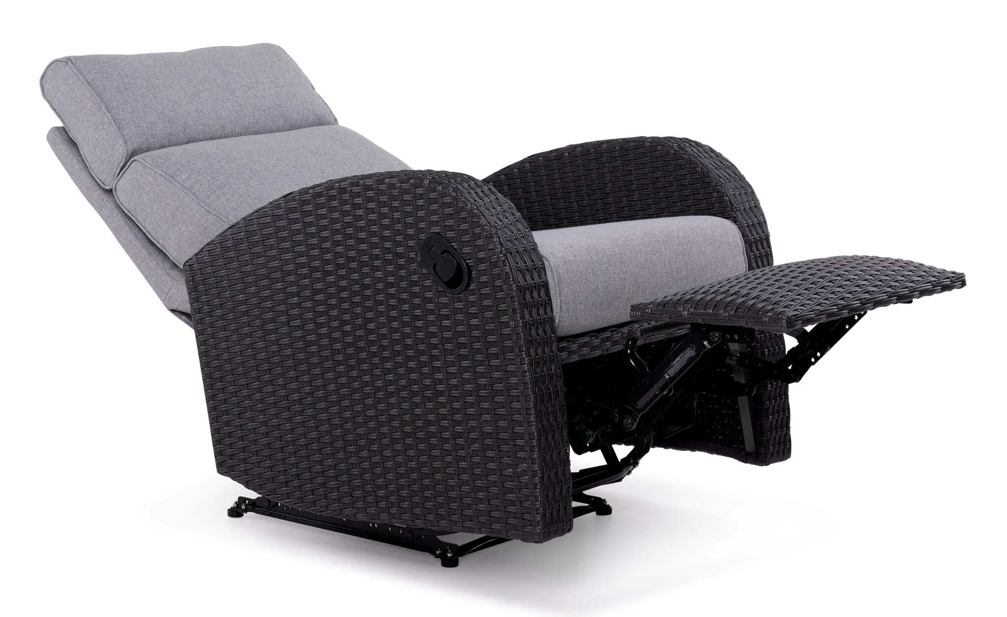 Drexel Outdoor Recliner - Grey, Black - Image 2