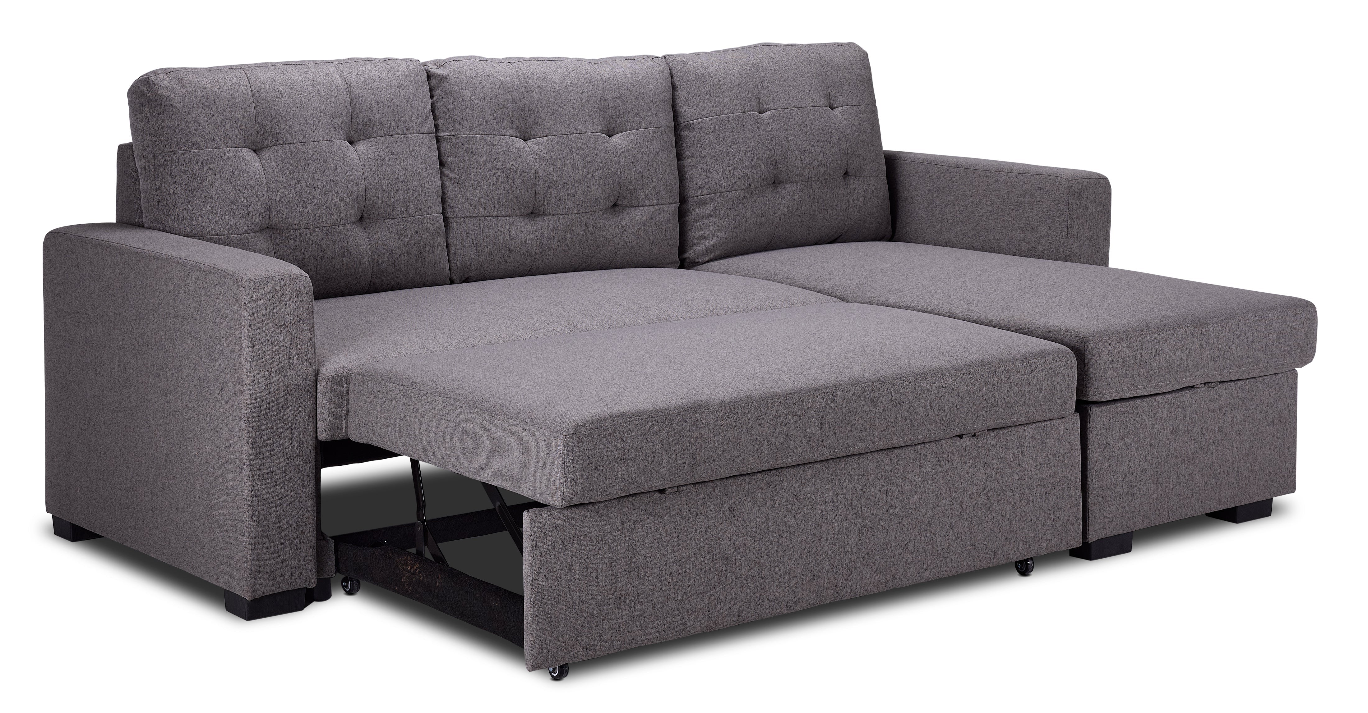 Dustin Reversible Pop-Up Sofa Bed - Grey - Image 4