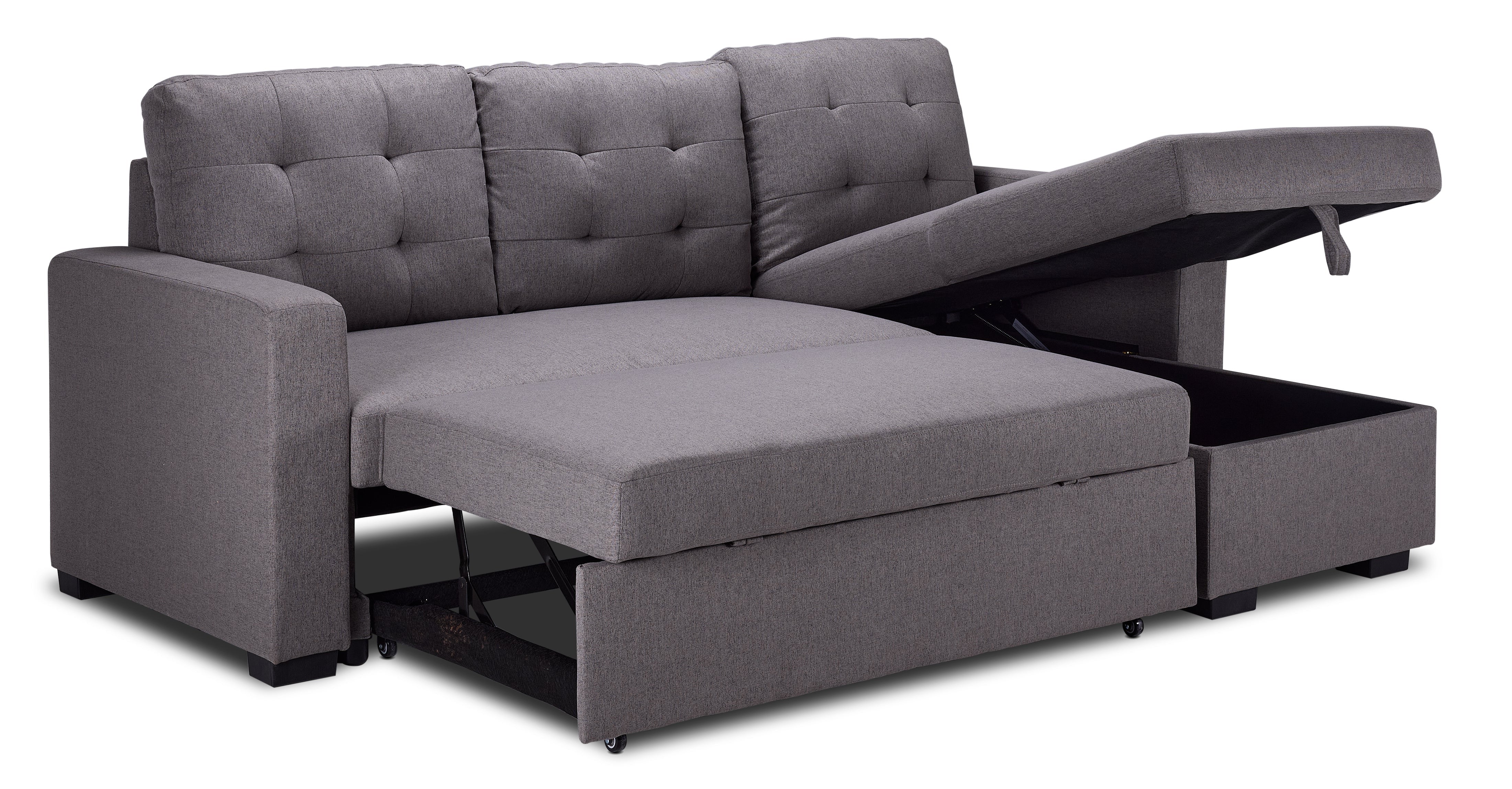 Dustin Reversible Pop-Up Sofa Bed - Grey - Image 6