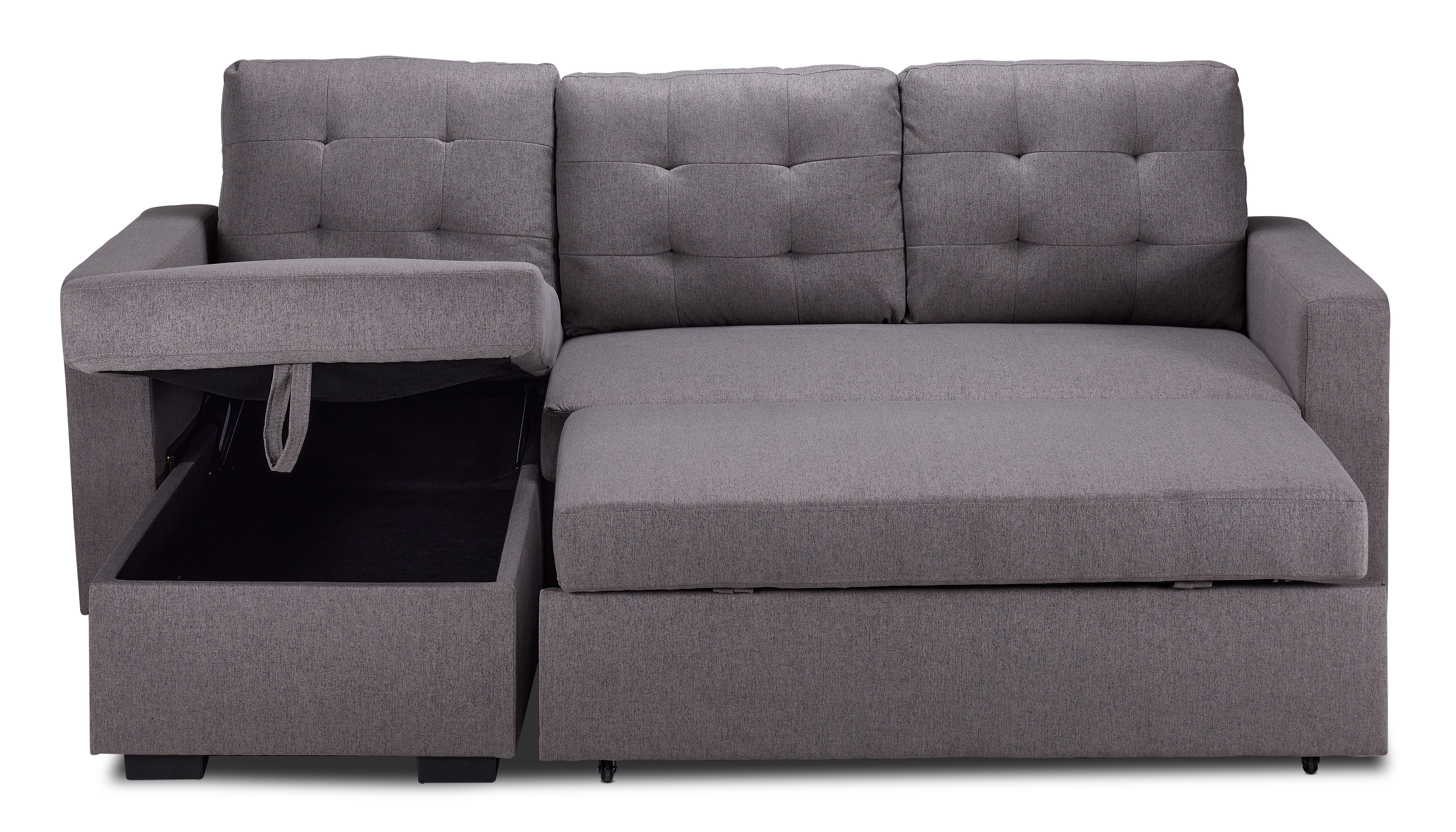 Dustin Reversible Pop-Up Sofa Bed - Grey - Image 8