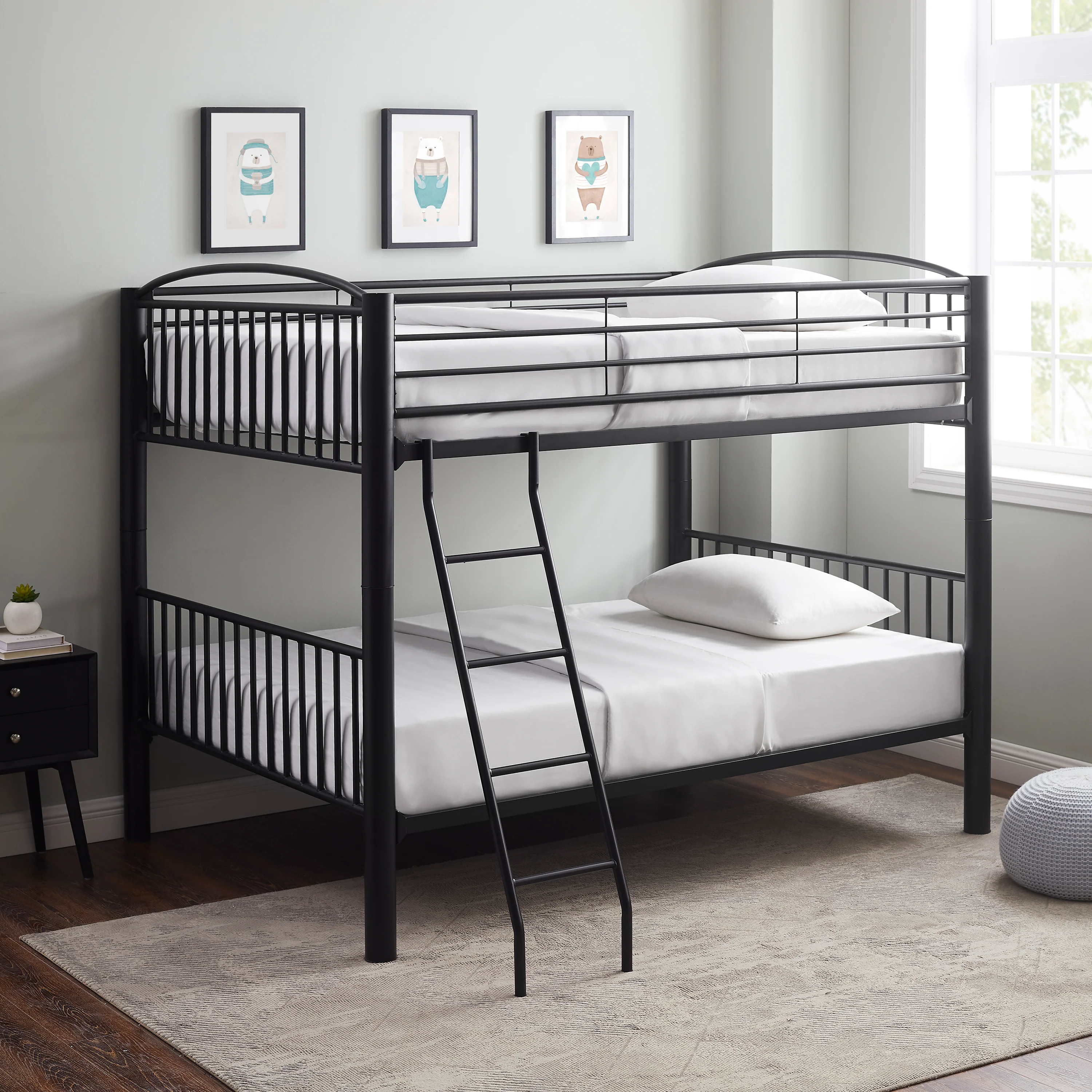 Dylan Twin Bunk Bed - Black Matte - Image 2