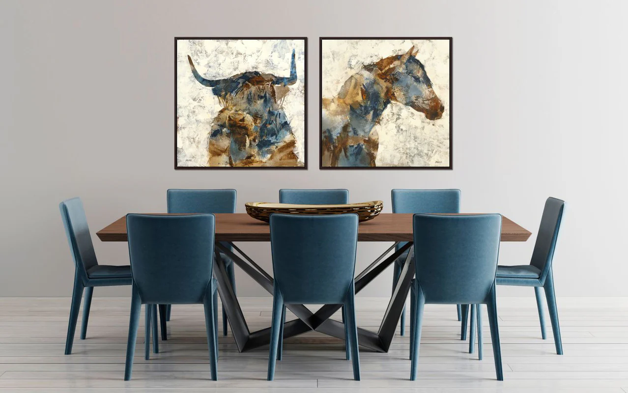 Dylan Wall Art - Brown/Blue - 33 X 33 - Image 2