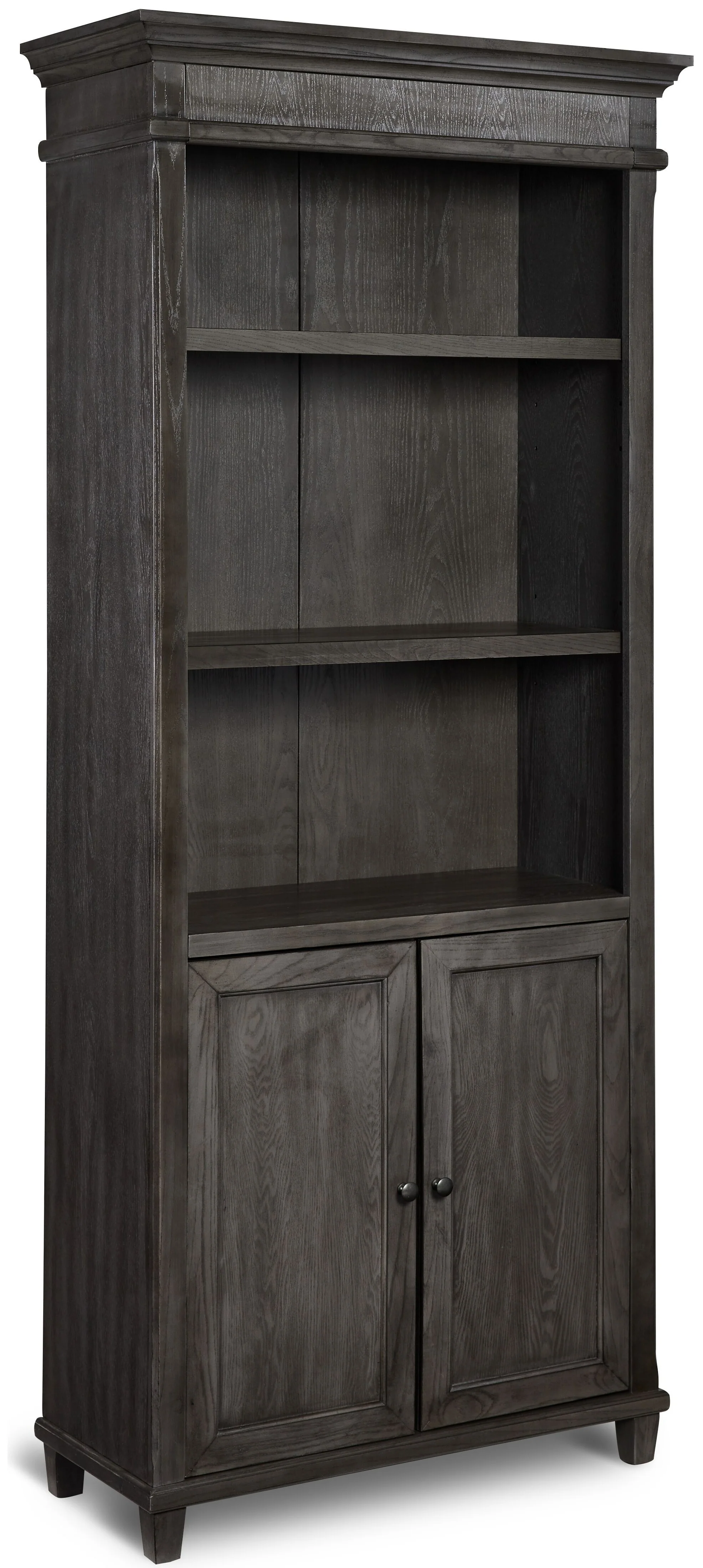 Eastwood 2 Door Bookcase - Grey - Image 4