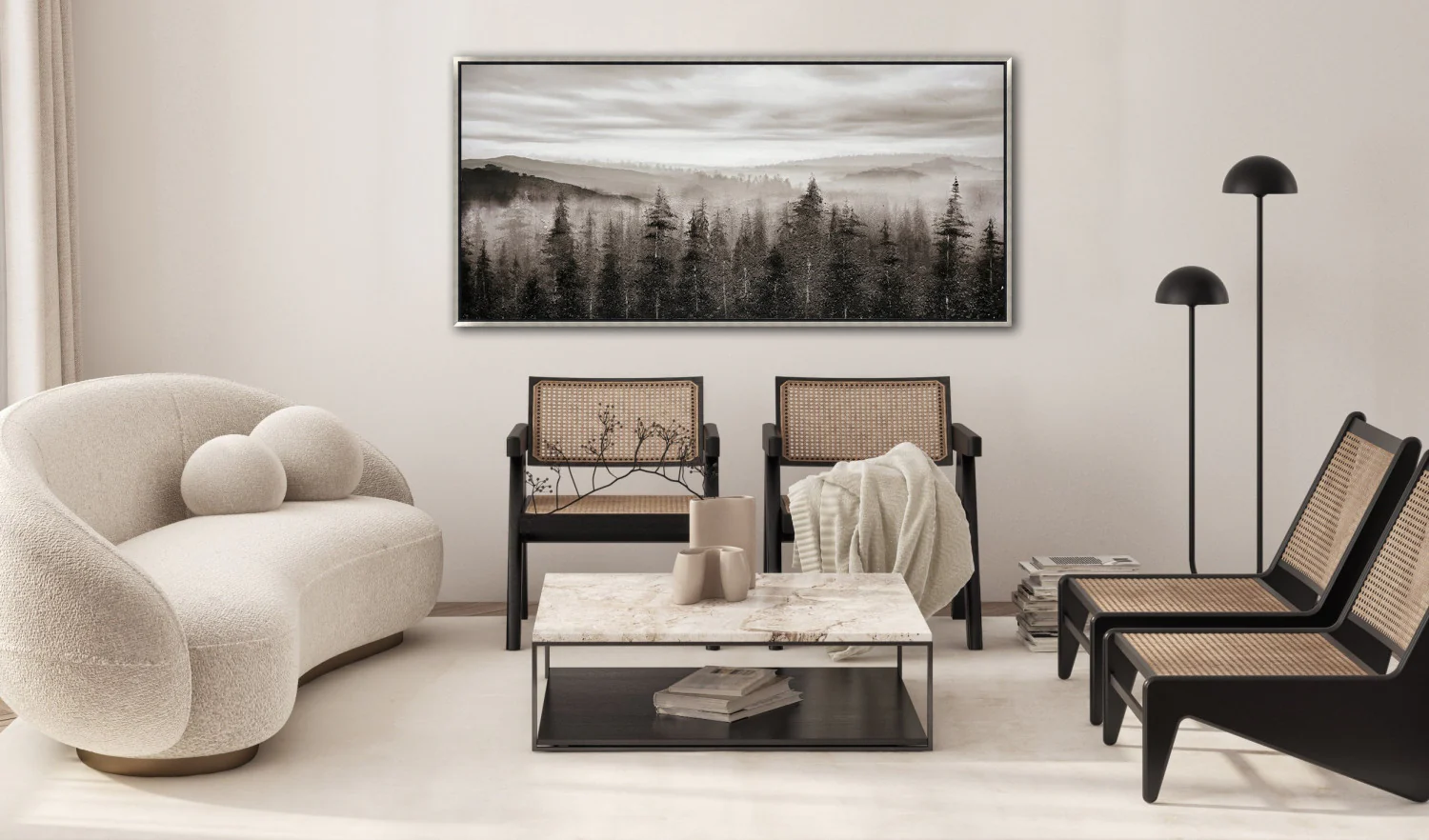 Echoes in the Fog wALL Art - Black/Brown - 28 X 56 - Image 2