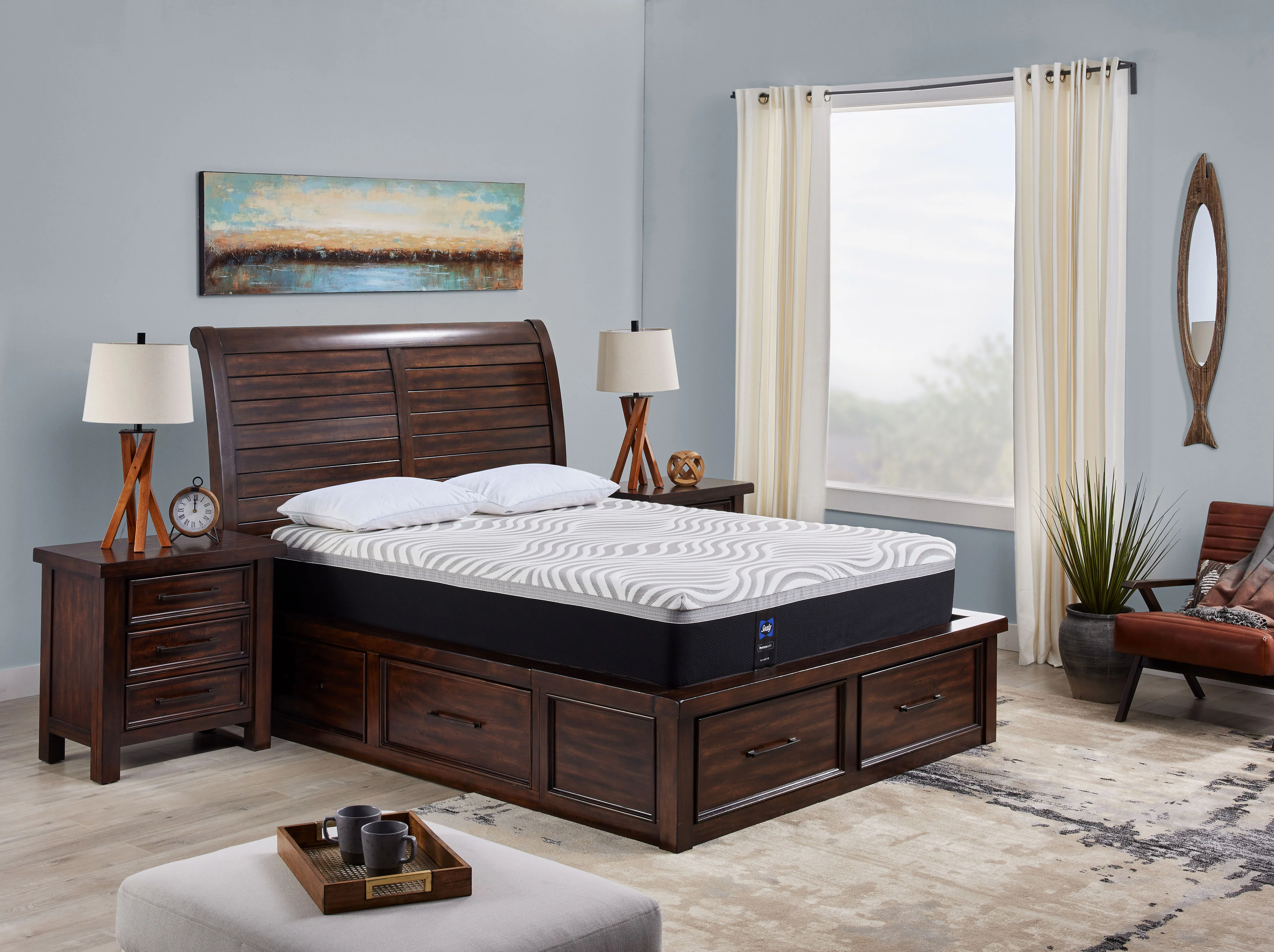 Eden 3-Piece Queen Storage Bed - Dark Brown - Image 4
