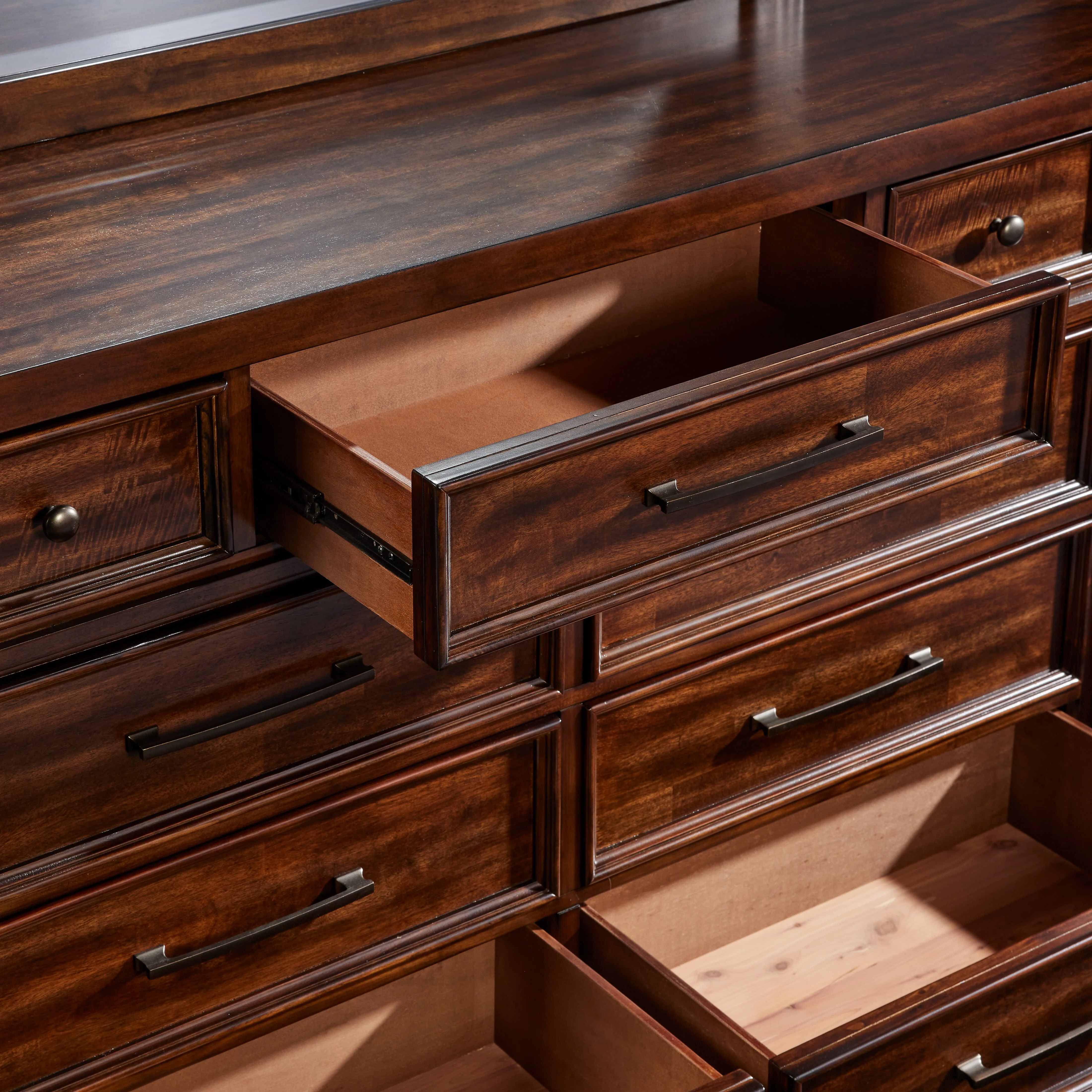 Eden 9-Drawer Dresser - Dark Brown - Image 4